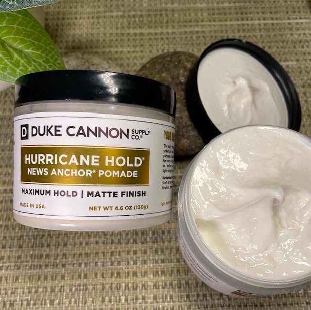 Duke Cannon Pomade 2-Pack Bundle – News Anchor Classic & Hurricane Hold, 4.6 oz Each – Strong Hold, Easy Rinse, Water-Based Formula, Ideal for Short to Medium Styles customer photo 1
