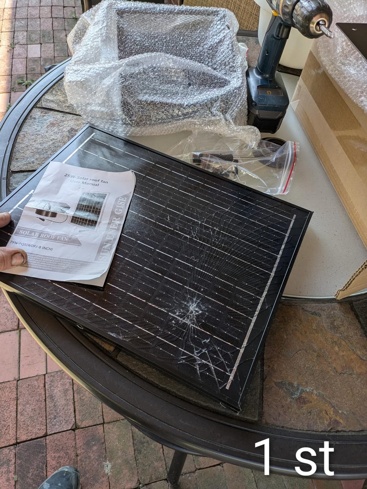 25W Solar Roof Vent Fan with 8 Inch Removable Roof Vents,Solar Attic Exhaust Fan for Ventilation System,Ideal Soalr Roof Fan for Garage, Shop and Warehouse,Black customer photo 2