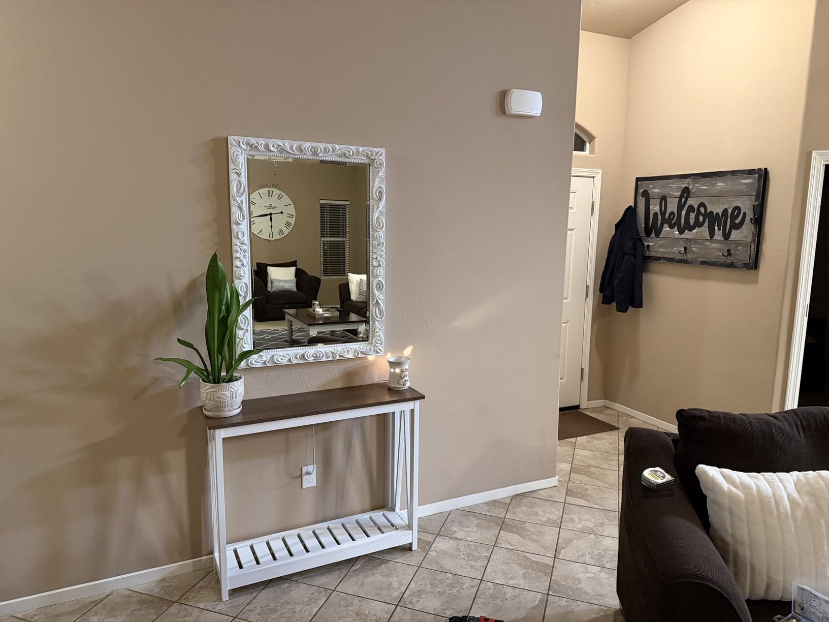 ChooChoo Farmhouse Console Table, Narrow Sofa Table for Entryway, 40 Inch customer photo 2