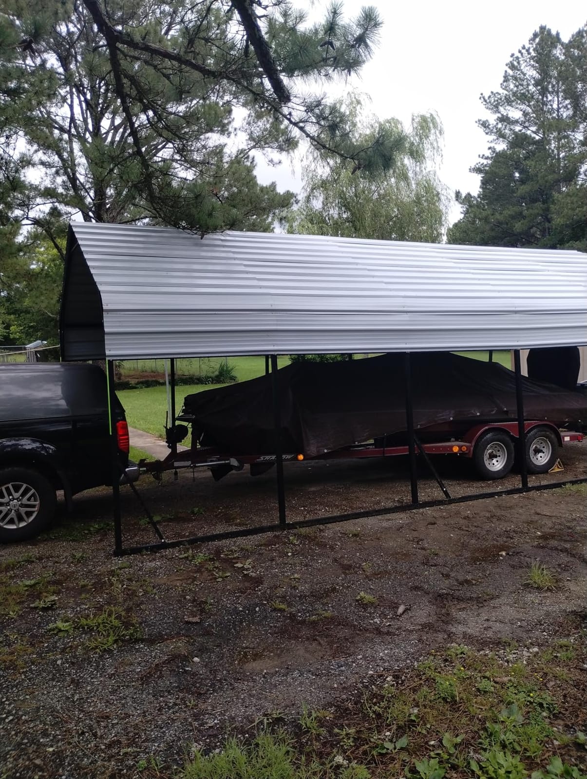 GarveeLife 13 ft x21 ft x11 ft Oversized Metal Carport, Steel Heavy Duty Carport for All-Weather, Permanent Shelter for Bass Boats, Pickup Trucks, and Tractors, N.W. 660 LBS customer photo 1