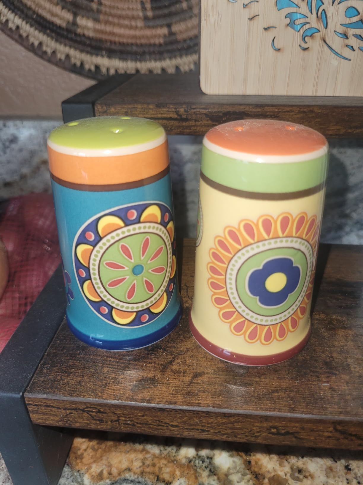 Bico Blue Talavera Ceramic Salt & Pepper Shaker Set, for Kitchen or Decor, Dishwasher Safe customer photo 1