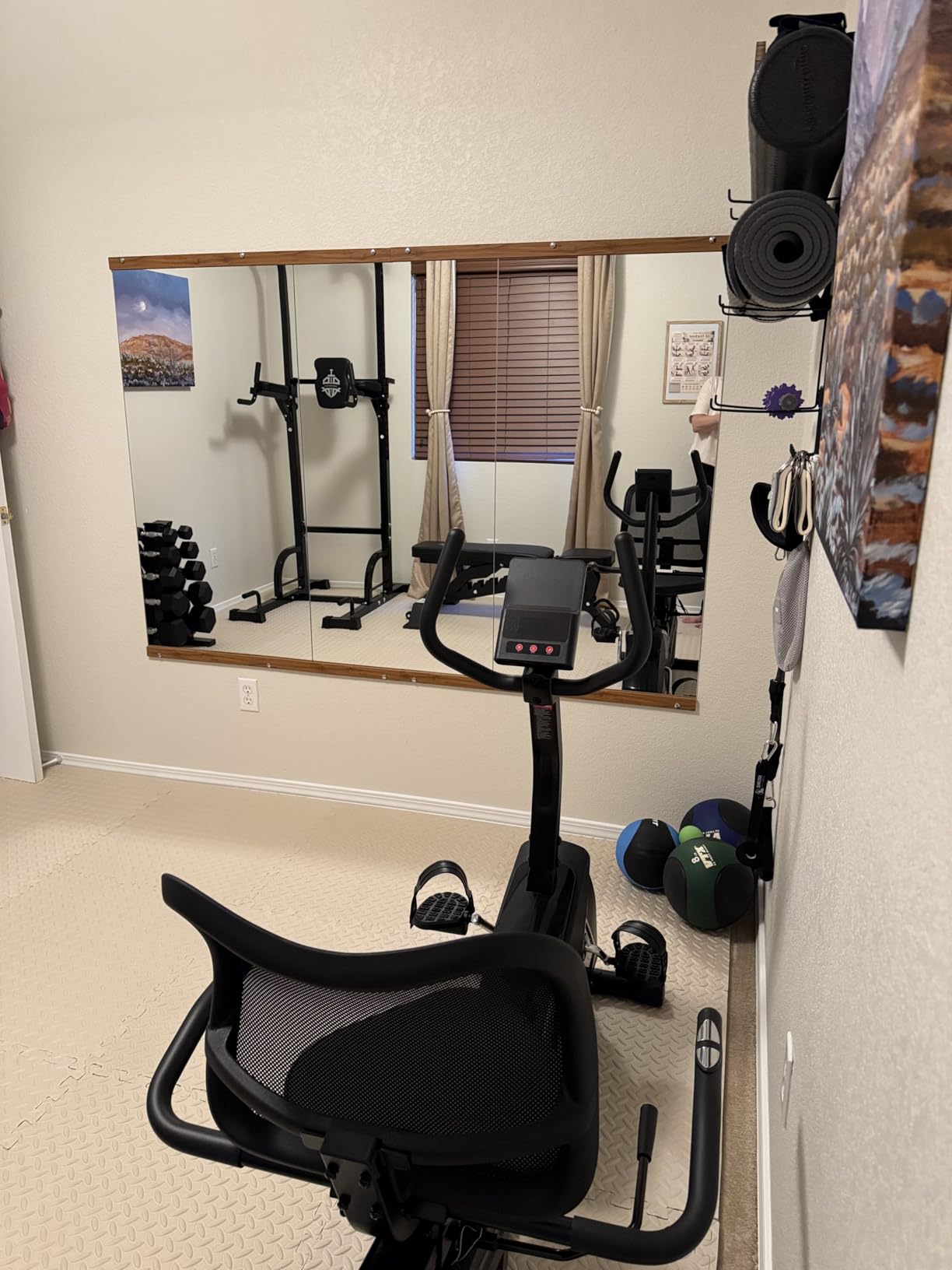 Hasipu Home Gym Mirror, 3 PCS 48x24 Inch Frameless Tempered Glass Workout Mirrors Full Body Mirror for Wall Mount Ideal for Yoga Workout Bedroom Dance Studio Garage customer photo 1