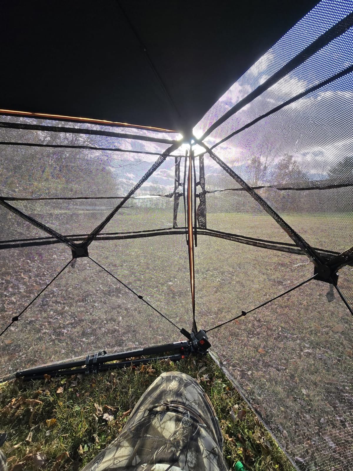 HUNTSEN Portable Hunting Blind - 270°/360°See Through with Floor Mat Dual Door customer photo 1