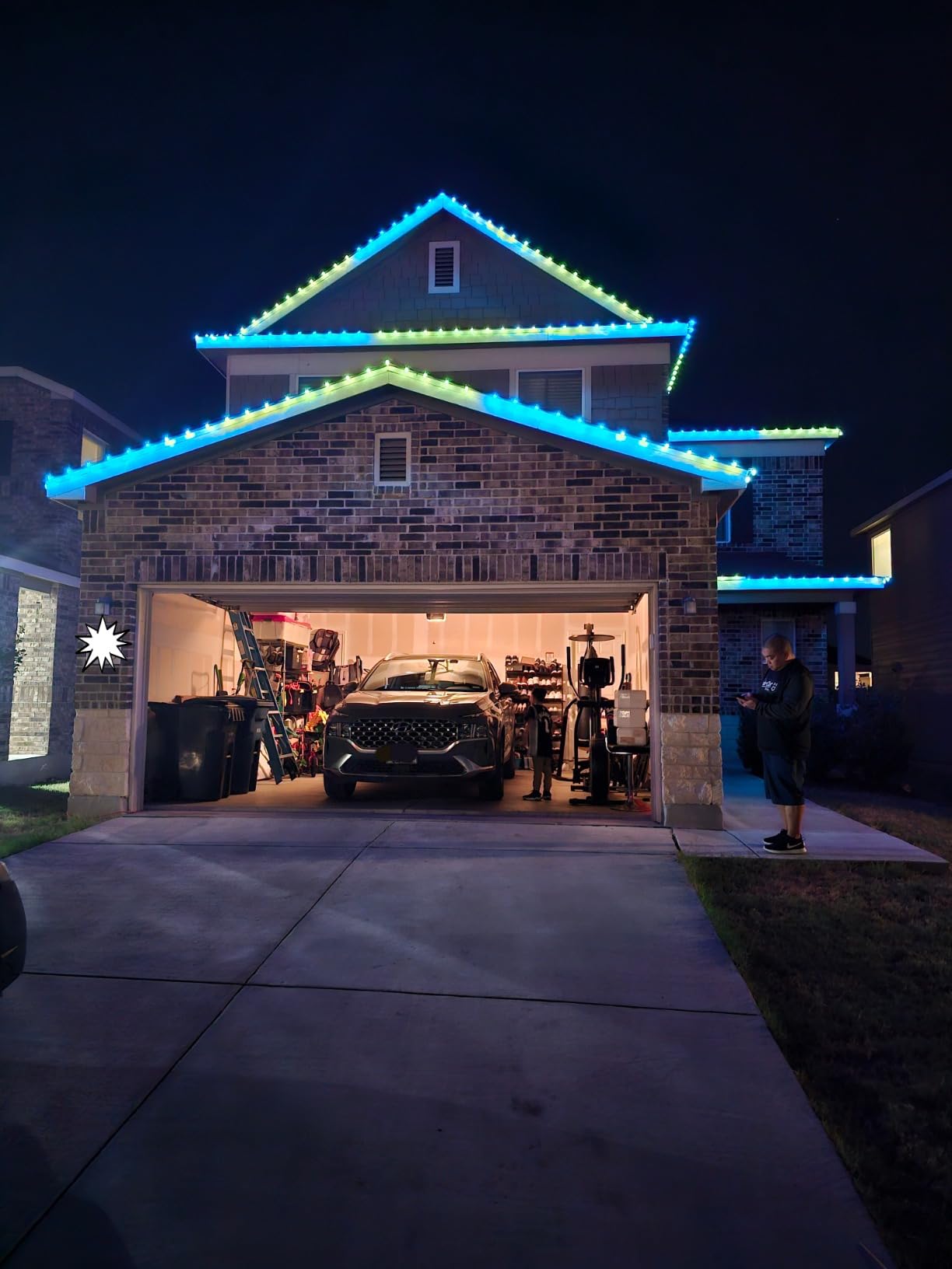 150LED Outdoor Christmas Lights, Smart APP & Remote, DIY, Music Sync, Timer customer photo 1
