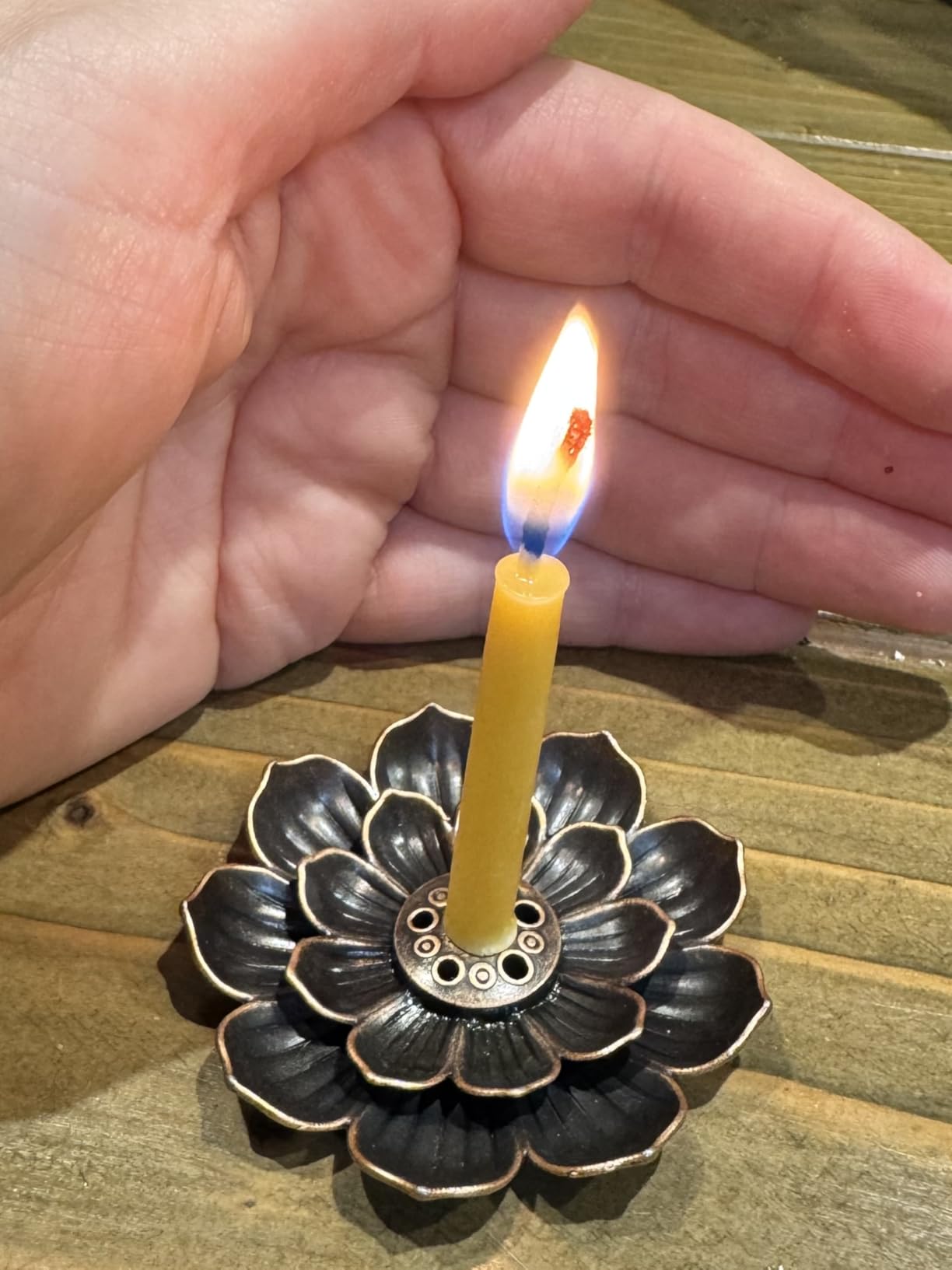 Kline Meditation Beeswax Candle Set 20 Minutes of Relaxation Made in USA customer photo 2