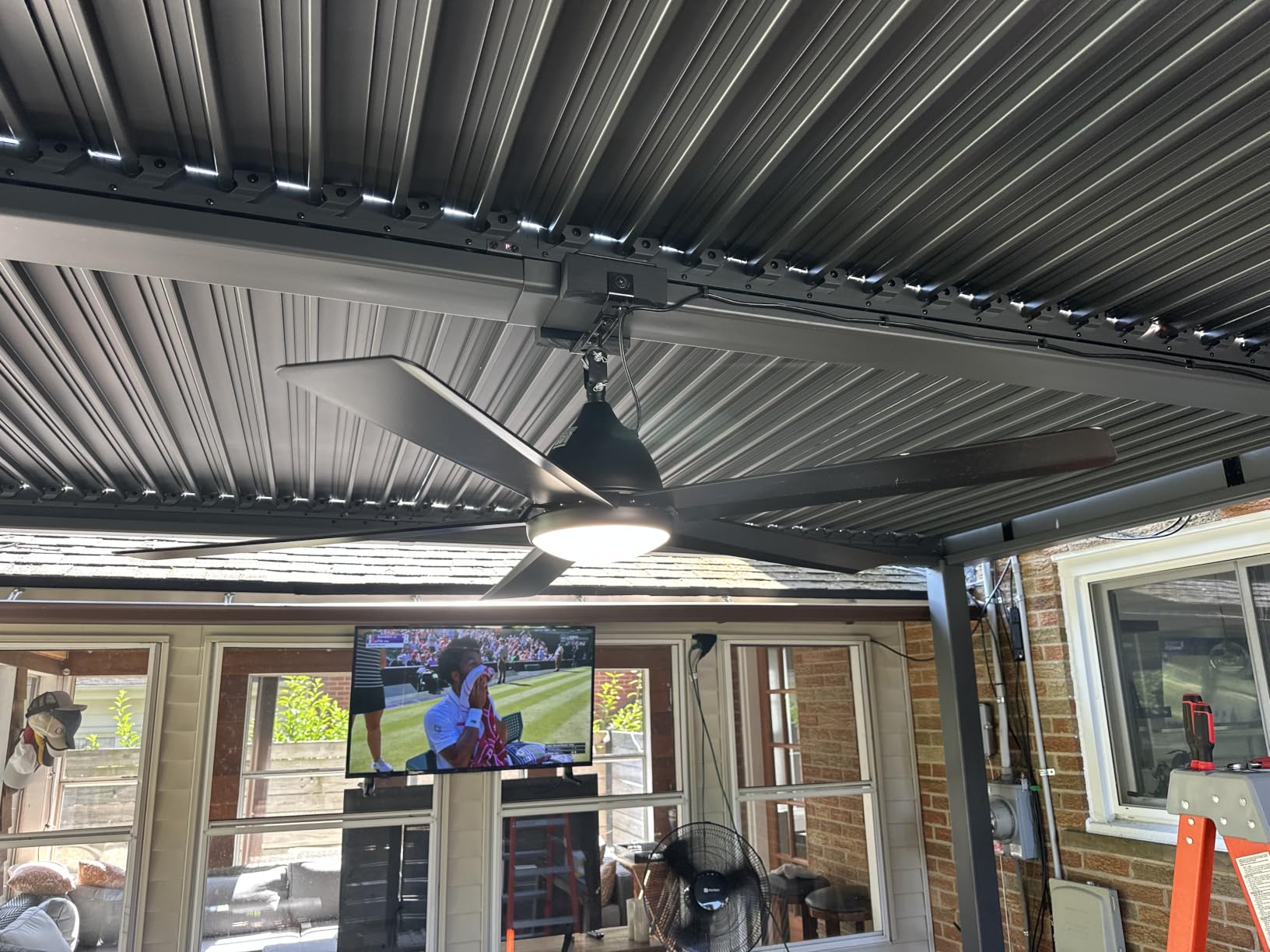 PURPLE LEAF Louvered Pergola 13' x 15' Outdoor Pergola w/Drainage System customer photo 1