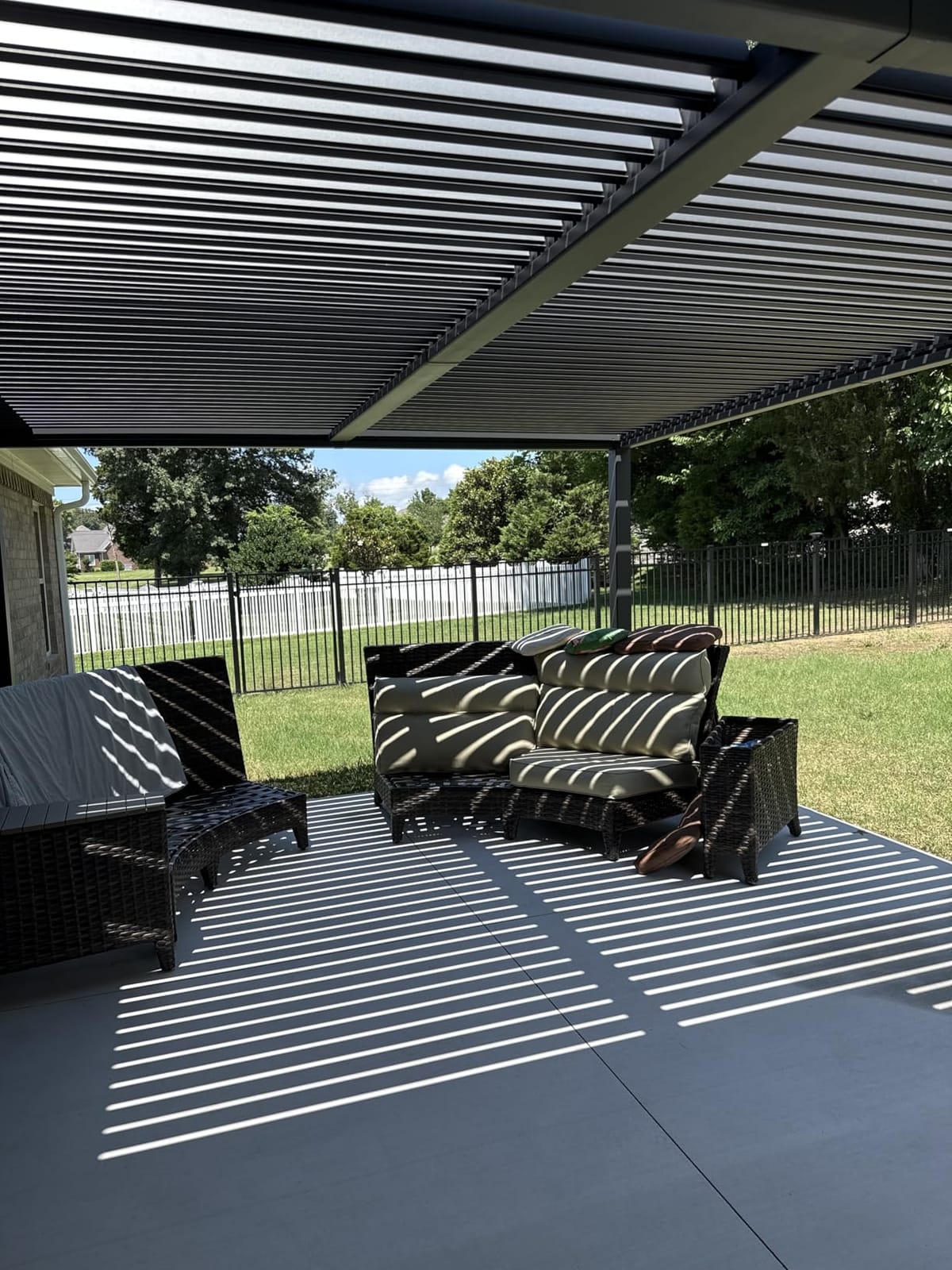 PURPLE LEAF Louvered Pergola 13' x 15' Outdoor Pergola w/Drainage System customer photo 2