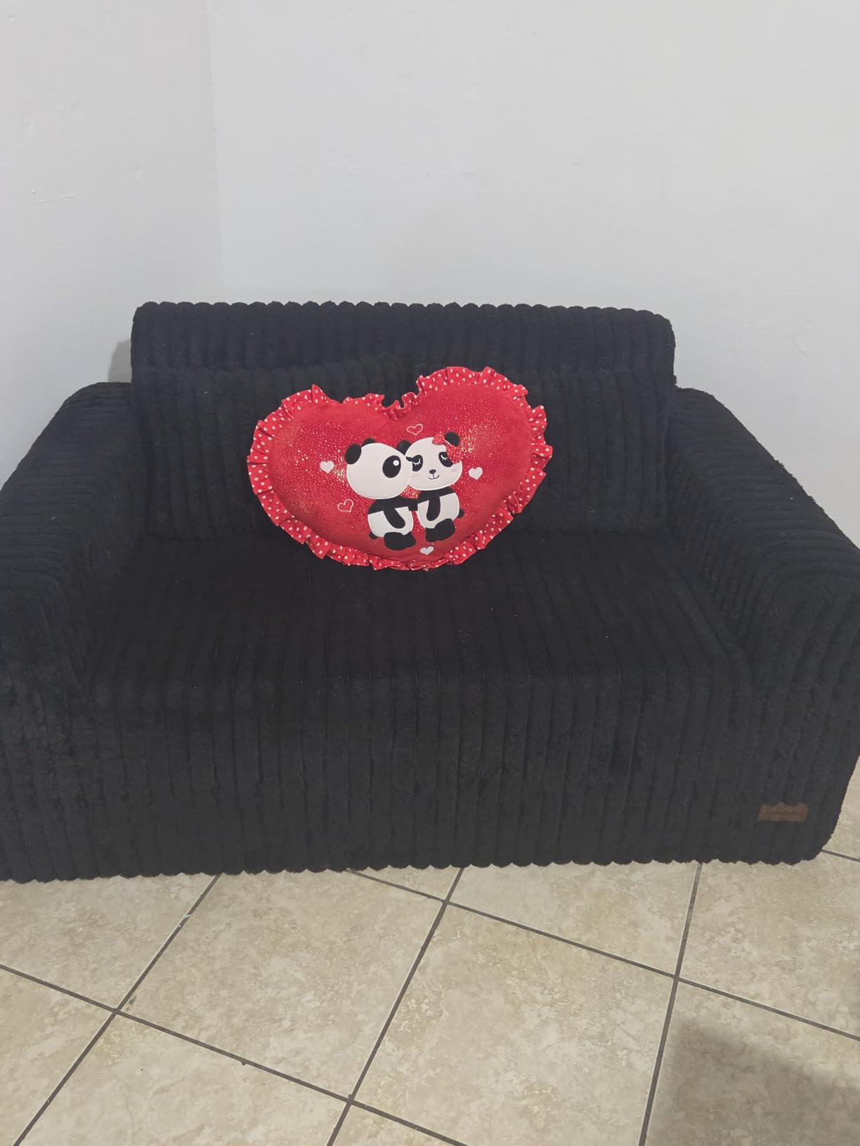 Hobestluk 2-Seater Foam Sofa with Pillows Comfy Couch for Small Spaces customer photo 2