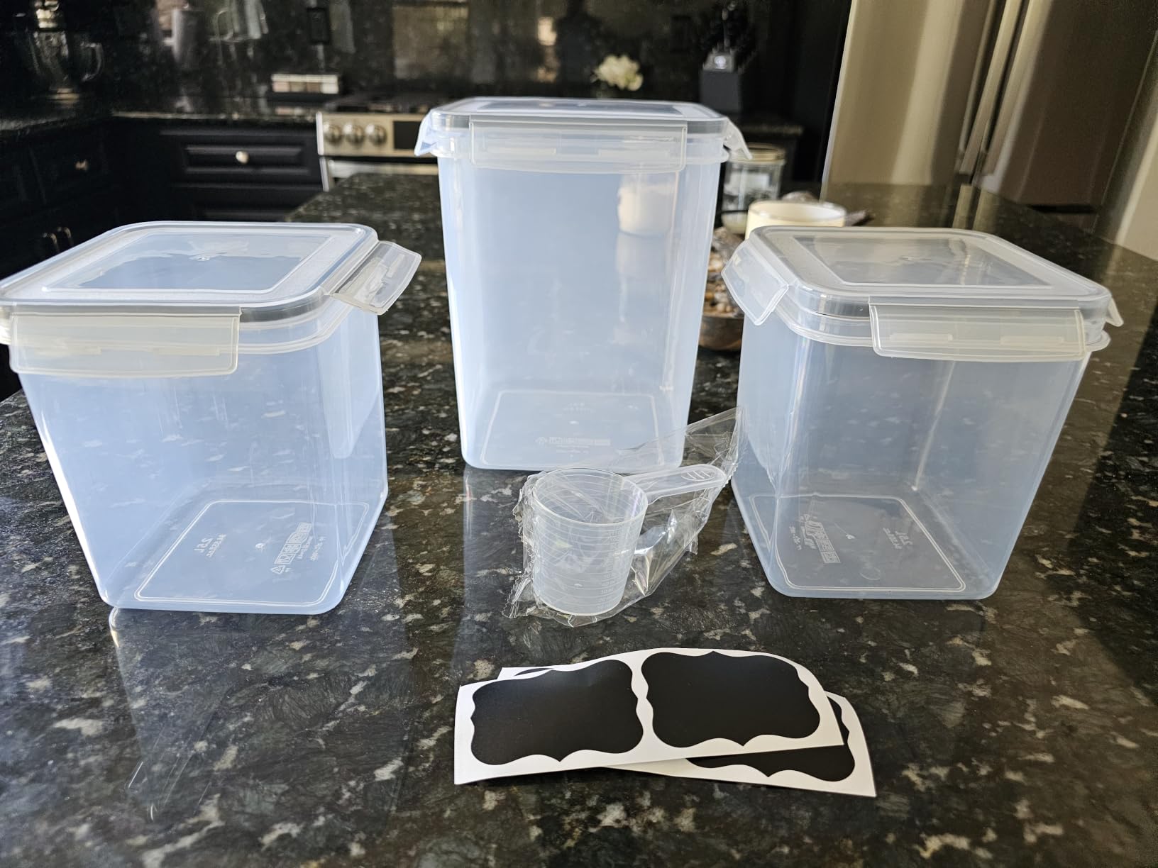 ComSaf Airtight Cereal Storage Containers with Lids 6.7Qt 2Pack, Easy Pour customer photo 2