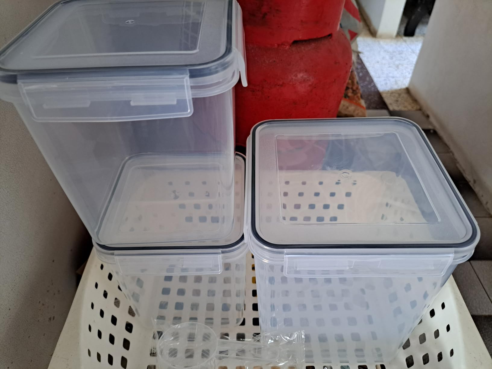 ComSaf Airtight Rice Storage Container with Lid 10Qt 2Pack, Large Capacity customer photo 2