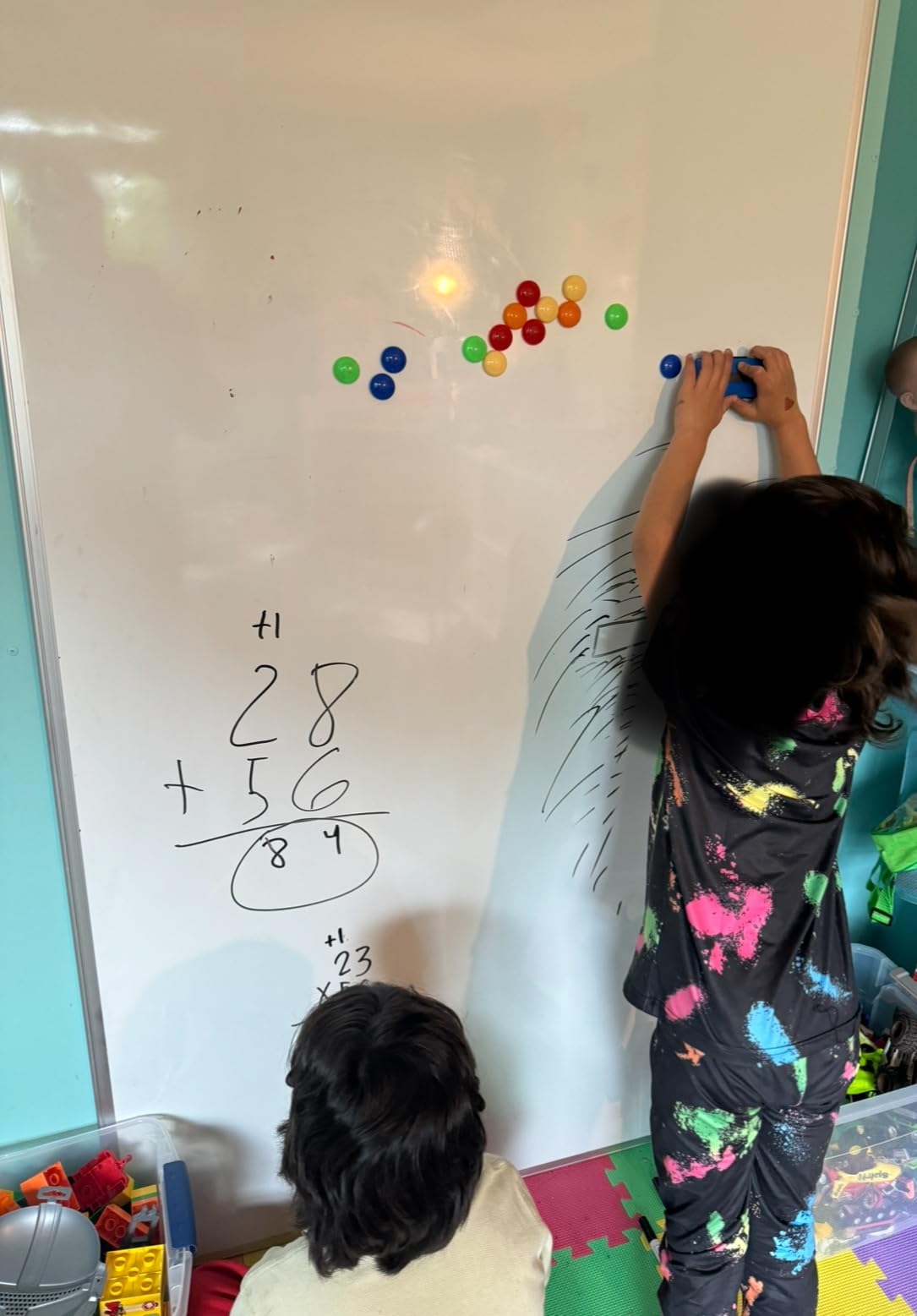 H-Qprobd Large Magnetic White Board Dry Erase Whiteboard with Black Aluminum Frame, 60