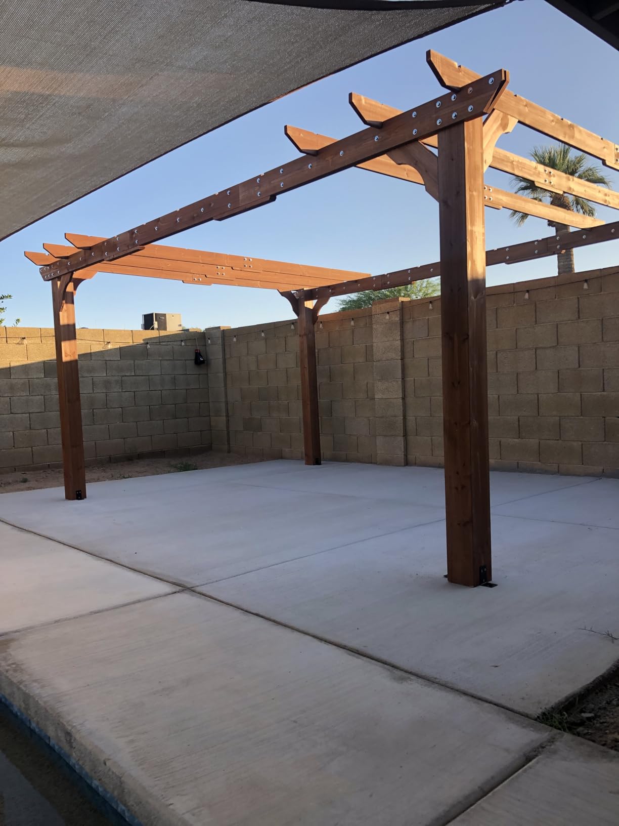 VEIKOU 12x16FT Wood Pergola, Patio Pergola with Solid Cedar Structure, Outdoor Backyard Gazebo with Unparalleled Flat Slatted Roof Trellis for Deck Grill Party Garden customer photo 1