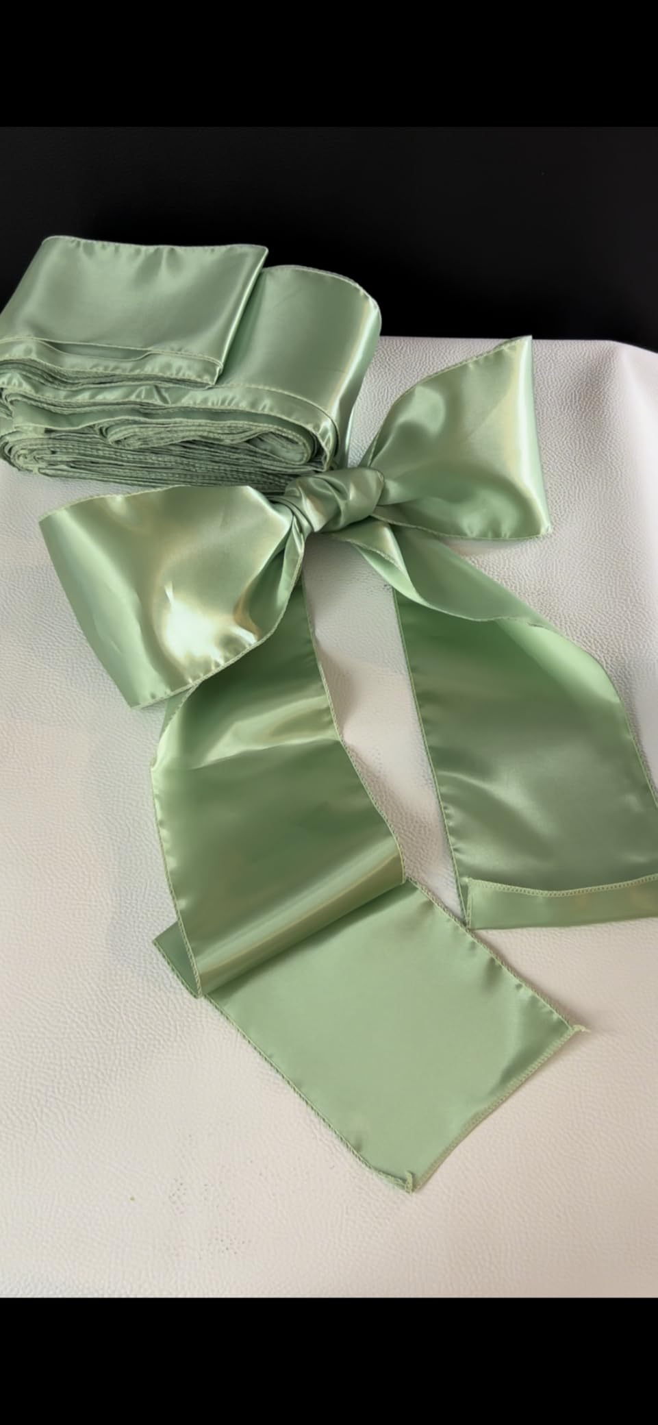 Wedding Satin Chair Sashes Bows, Silver, 7x108 Inches, 50 Pack customer photo 1