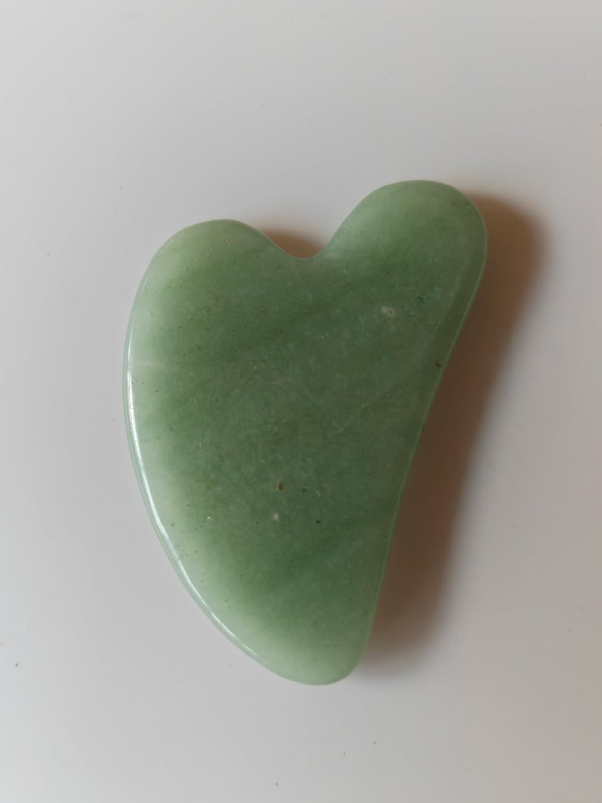 Real Jade Gua Sha Facial Tool, Heart-Shaped Stone, Gift-Boxed | Sculpting, De-Puffing, Massage And Glow For Face, Neck And Under-Eye; 100% Natural Jade Stone, Hand-Carved Heart-Shaped Tool customer photo 2