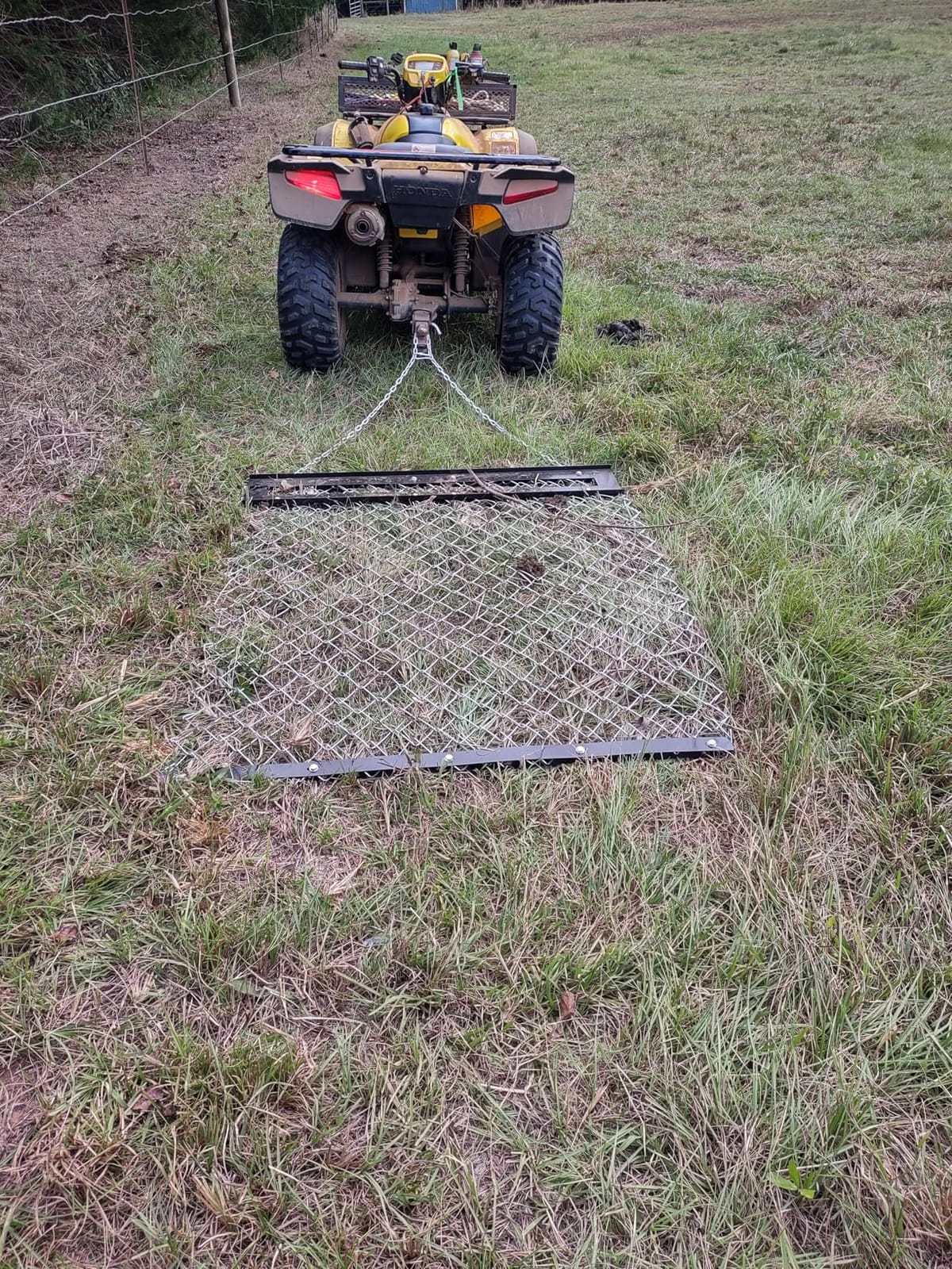 STIRLINGEAR 4'x5' Pre-Assembled Drag Harrow for ATV/UTV – Heavy Duty Rust-Resistant Mesh Harrow for Gravel Driveway, Lawn, Field & Soil Leveling – Steel Tow Behind Ground Leveler (Patent Pending) customer photo 2