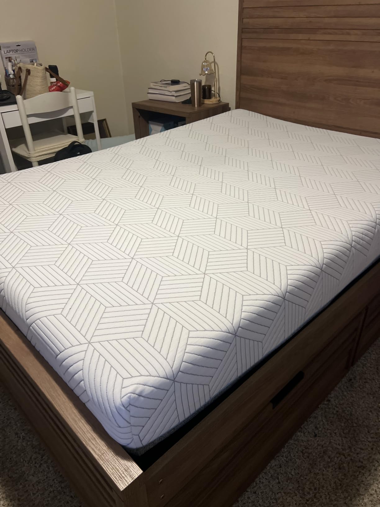 FATHOM Firm Twin Mattress 8 Inch Memory Foam Mattress Twin Size Bed in a Box for Back Pain Relief and Cool Sleep with Gel Foam and Removable Fiberglass Free Cover, CertiPUR-US Certified customer photo 1
