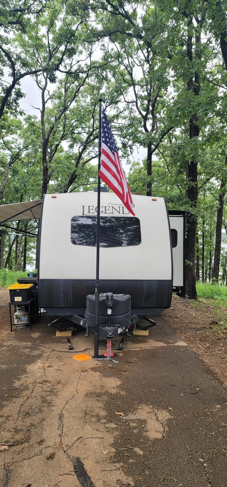 20FT Telescoping Flag Pole for Outside House,Extra Thick with US Flag customer photo 1