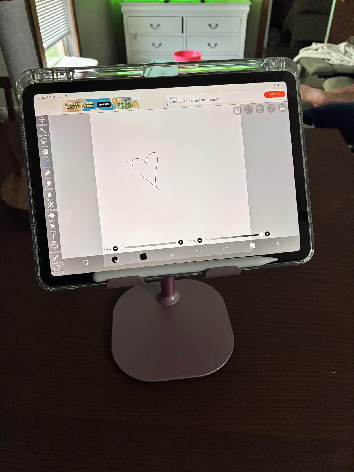 COOPER TabHolder Tablet Holder, iPad Stand for Desk, Portable Monitor Stand | Height Adjustable, 270° Tilt, Weighted Base; Fits iPad Pro, Kindle, Galaxy Tab, 15.6-17