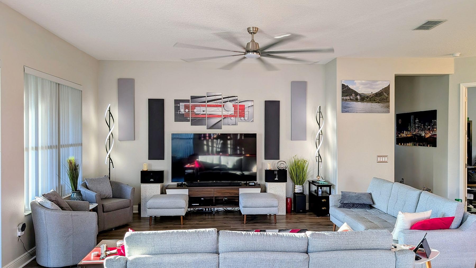 72 In Industrial Large Celing Fan No Light,8 Aluminum Blades,Matte Black customer photo 1