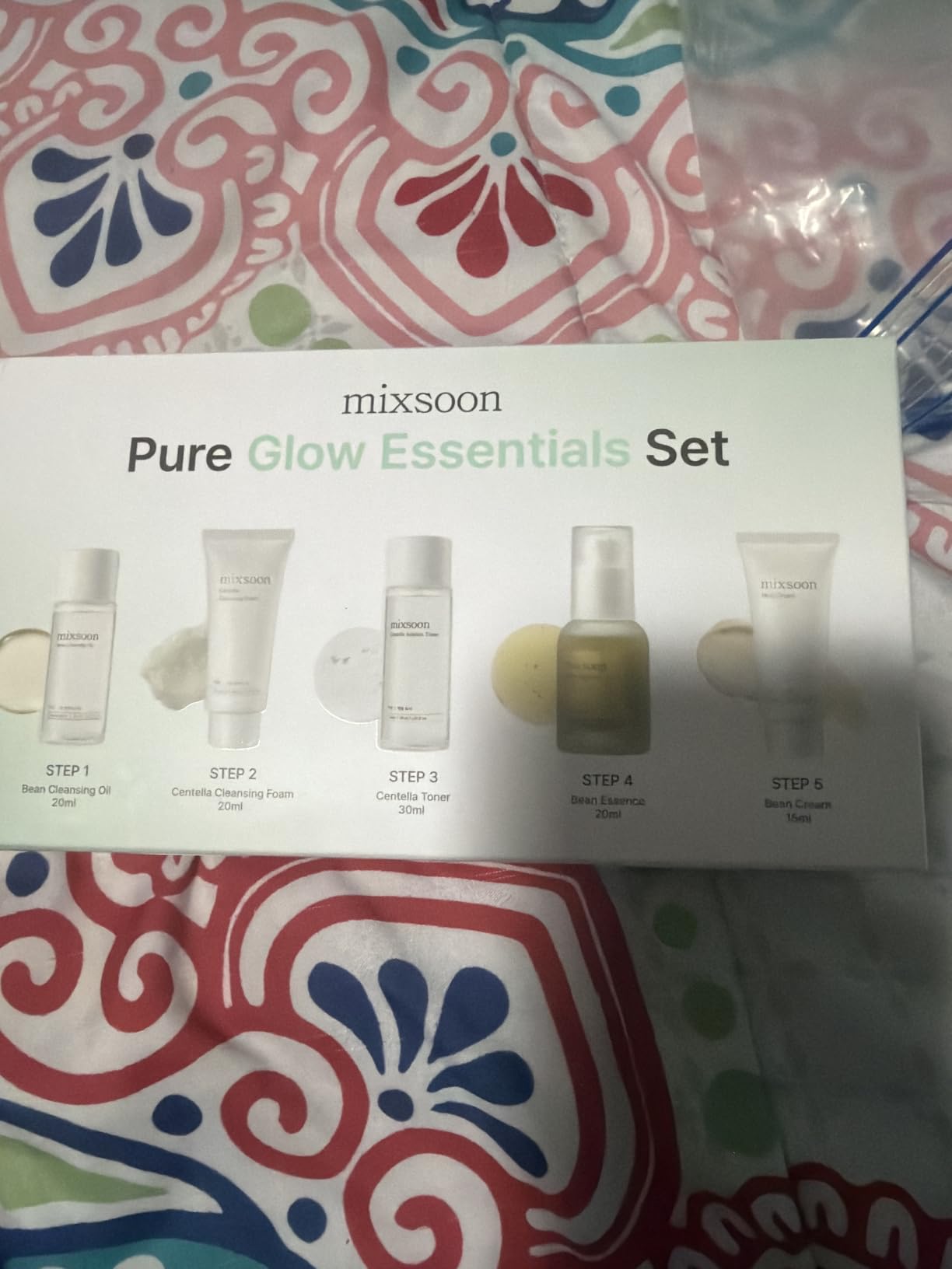 mixsoon Pure Glow Essentials Set - 5-Step Skincare Kit - Travel kit, Travel size kit, Hydrating Skincare Gift Set (15ml*1+20ml*3+30ml*1) Korean Glass Skin Care customer photo 2