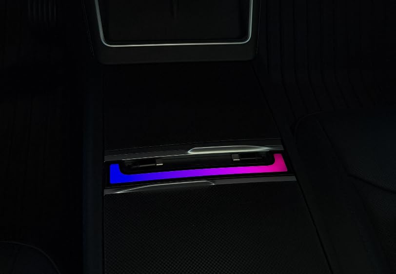 USB Hub for Tesla Model Y Juniper 2025-2026 & Model 3 Highland 2024-2025 Accessories, 120W USB-C Fast Charging with Retractable Cables, 2-Port Built in RGB Ambient Light fit Center Console customer photo 2