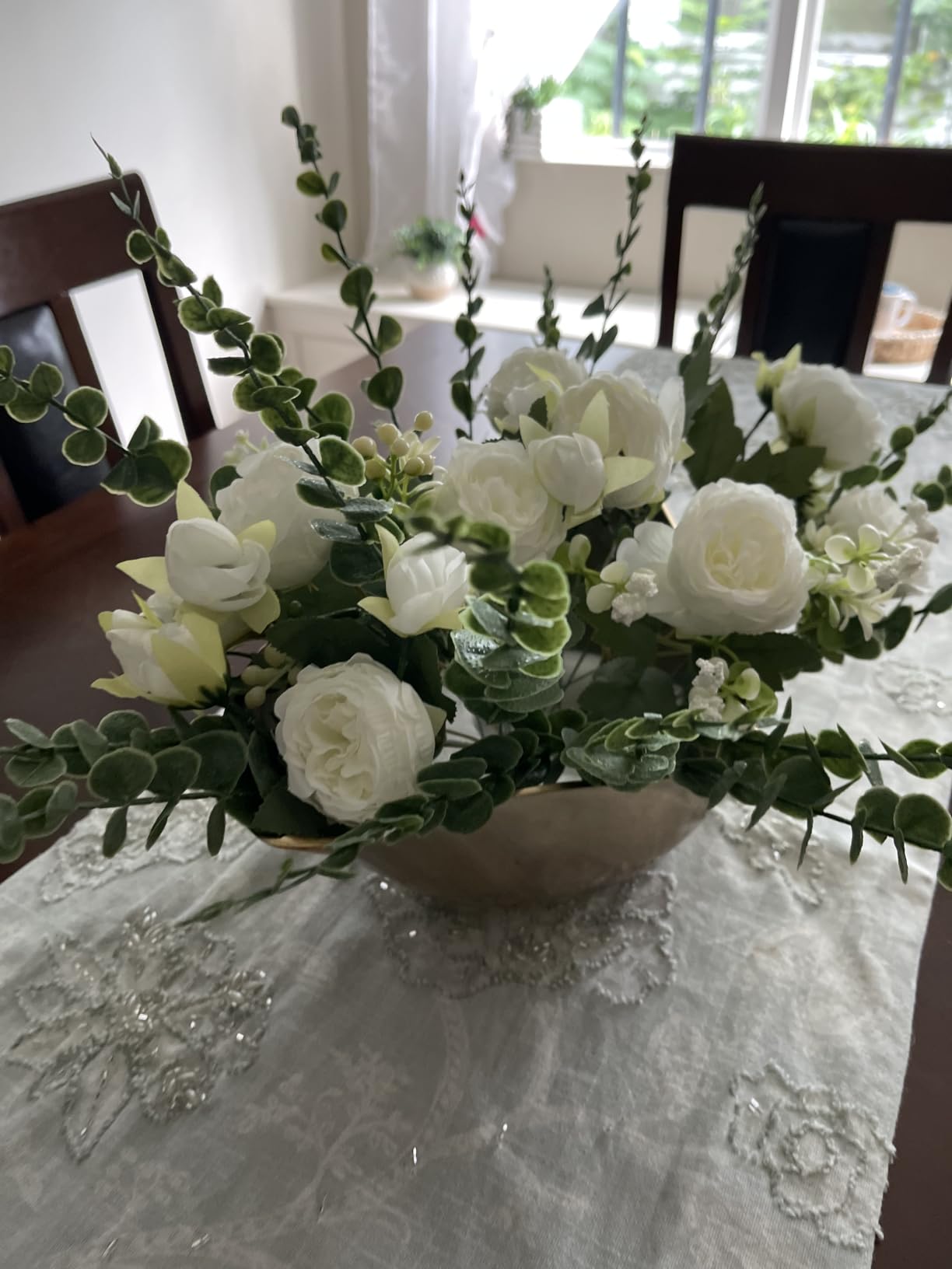 Luyue 2 Packs Peonies Artificial Flowers Vintage Faux Peony Bouquet Fake Flower for Vase Silk Floral Arrangements for Table Centerpiece Wedding Decoration Indoor Home Decor customer photo 1