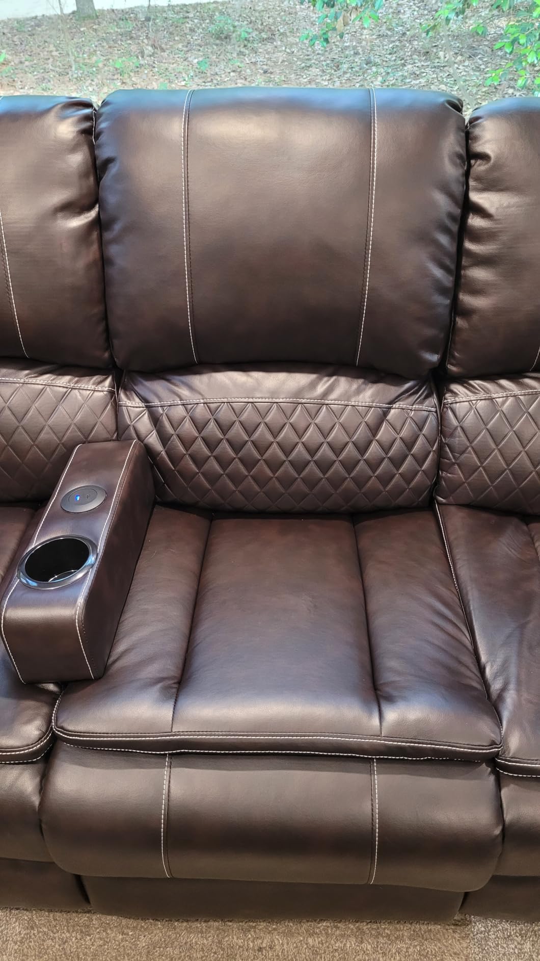 Yolsali Manual Reclining Sectional Sofa Set, 5 Seats 1+1+3 Dutch Velvet Reclining Corner Sectional Couch, Family-Sized L-Shaped Recliner Couch with USB Charging, Thickened Padding, Sturdy Frame, Grey customer photo 1