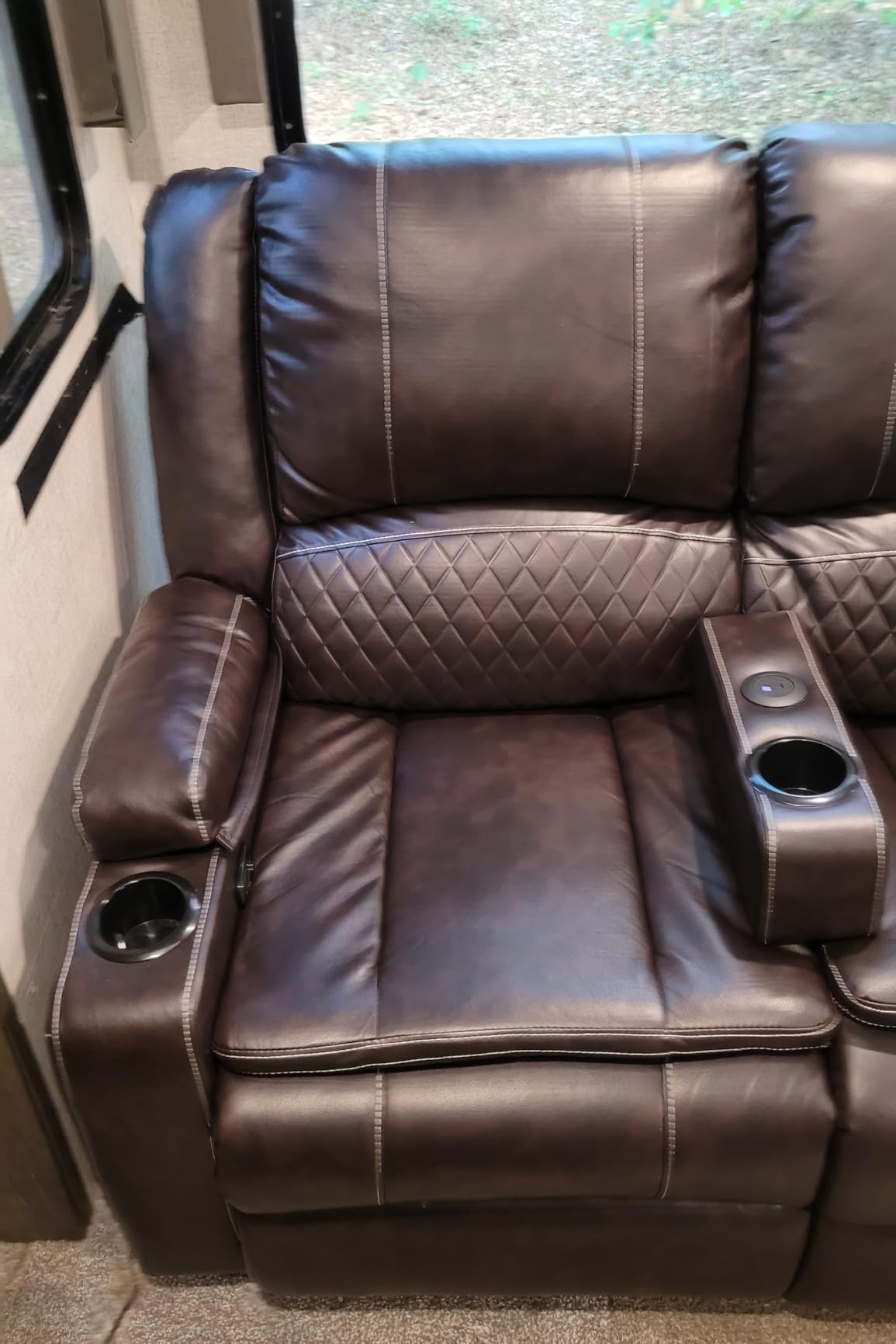 Yolsali Manual Reclining Sectional Sofa Set, 5 Seats 1+1+3 Dutch Velvet Reclining Corner Sectional Couch, Family-Sized L-Shaped Recliner Couch with USB Charging, Thickened Padding, Sturdy Frame, Grey customer photo 2
