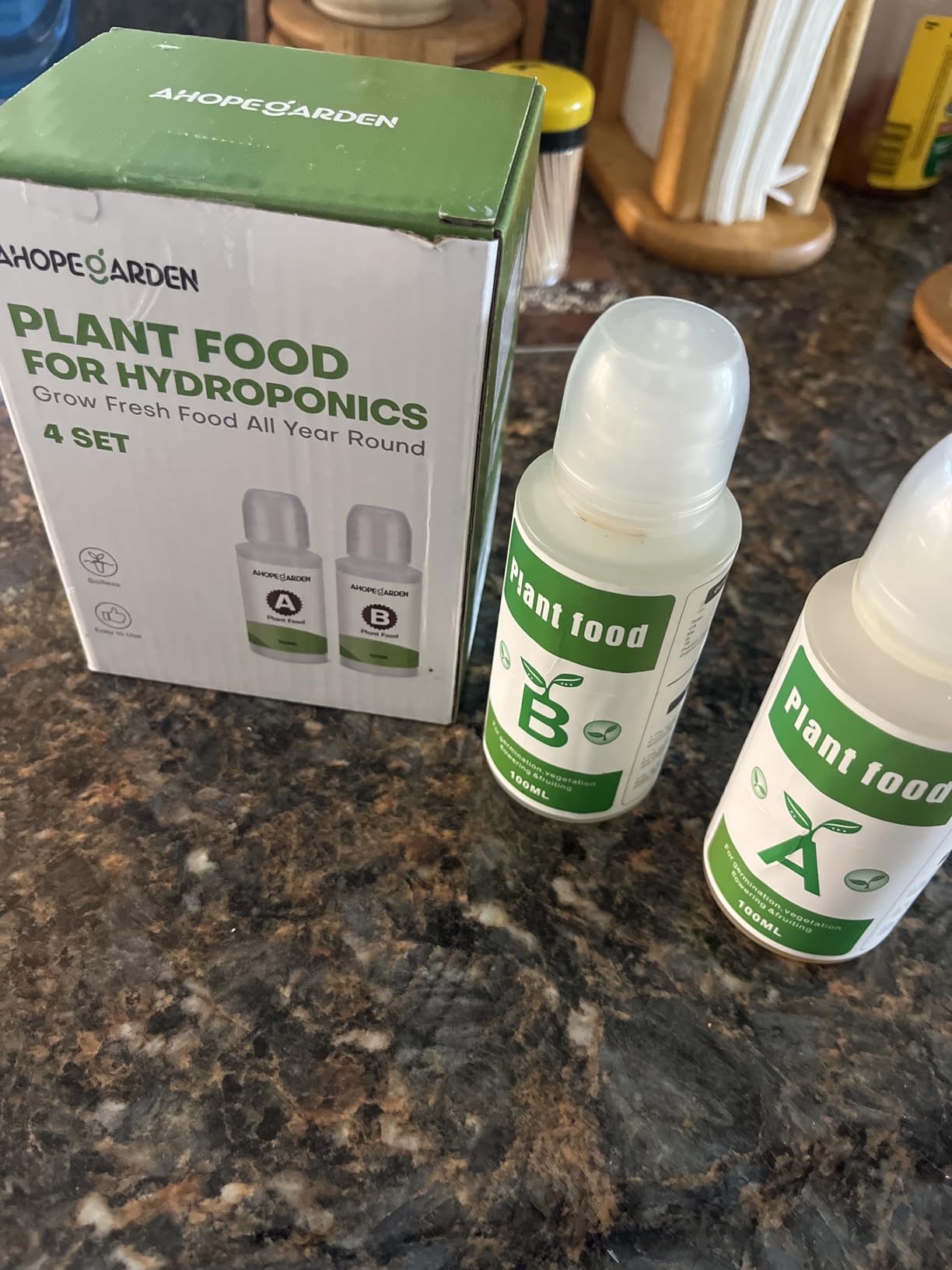 Ahopegarden 800ml A&B Hydroponic Nutrients: Hydroponic Plant Food for Aerogarden, Liquid Plant Food for Vegetables, Fruits, Flowers, ect - All-in-One Fertilizer Solution for Hydroponics Growing System customer photo 2