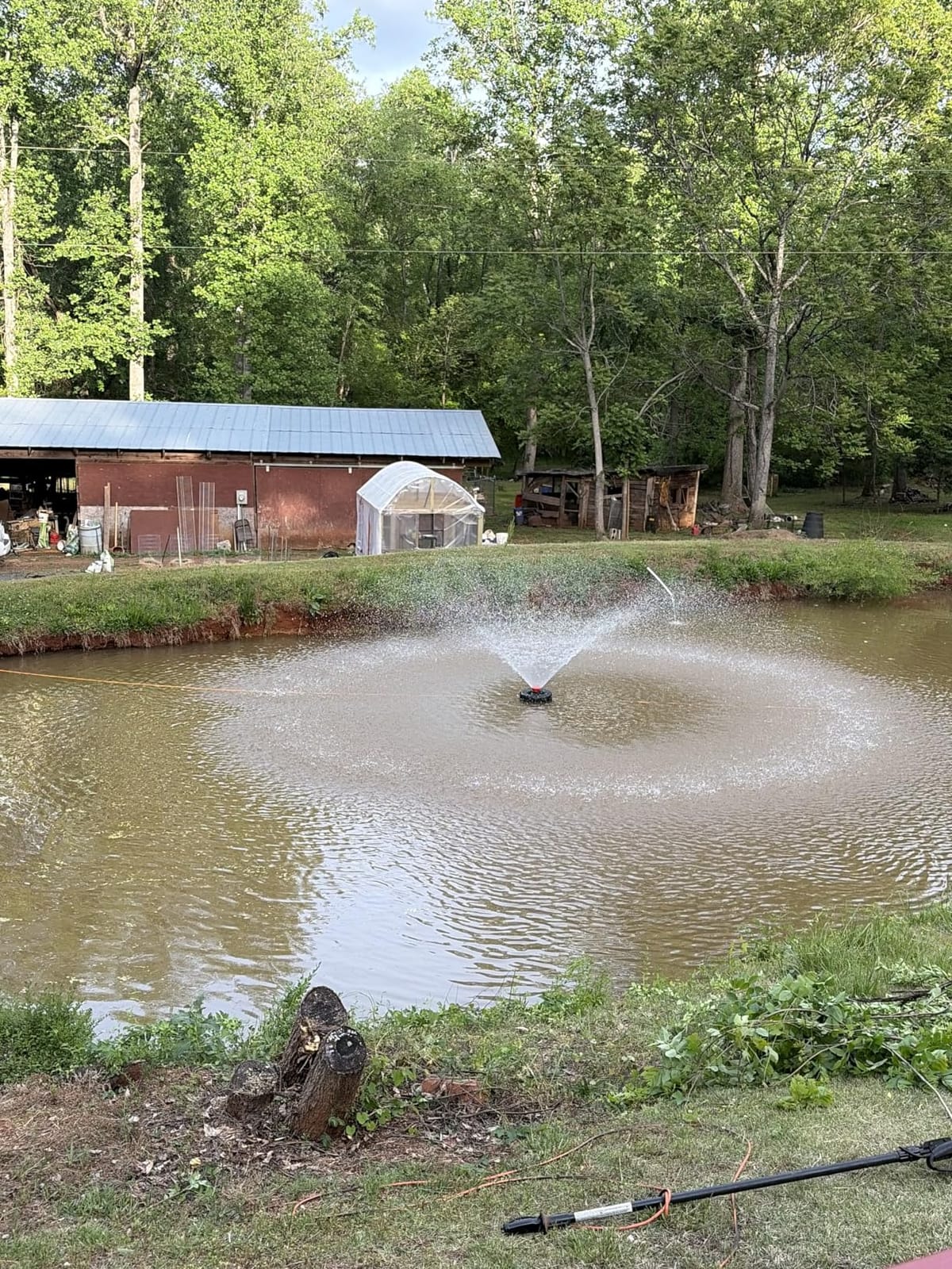 Pond Fountain Aerator, 1HP 110V 15000GPH Floating Fountain Pump for Ponds customer photo 1