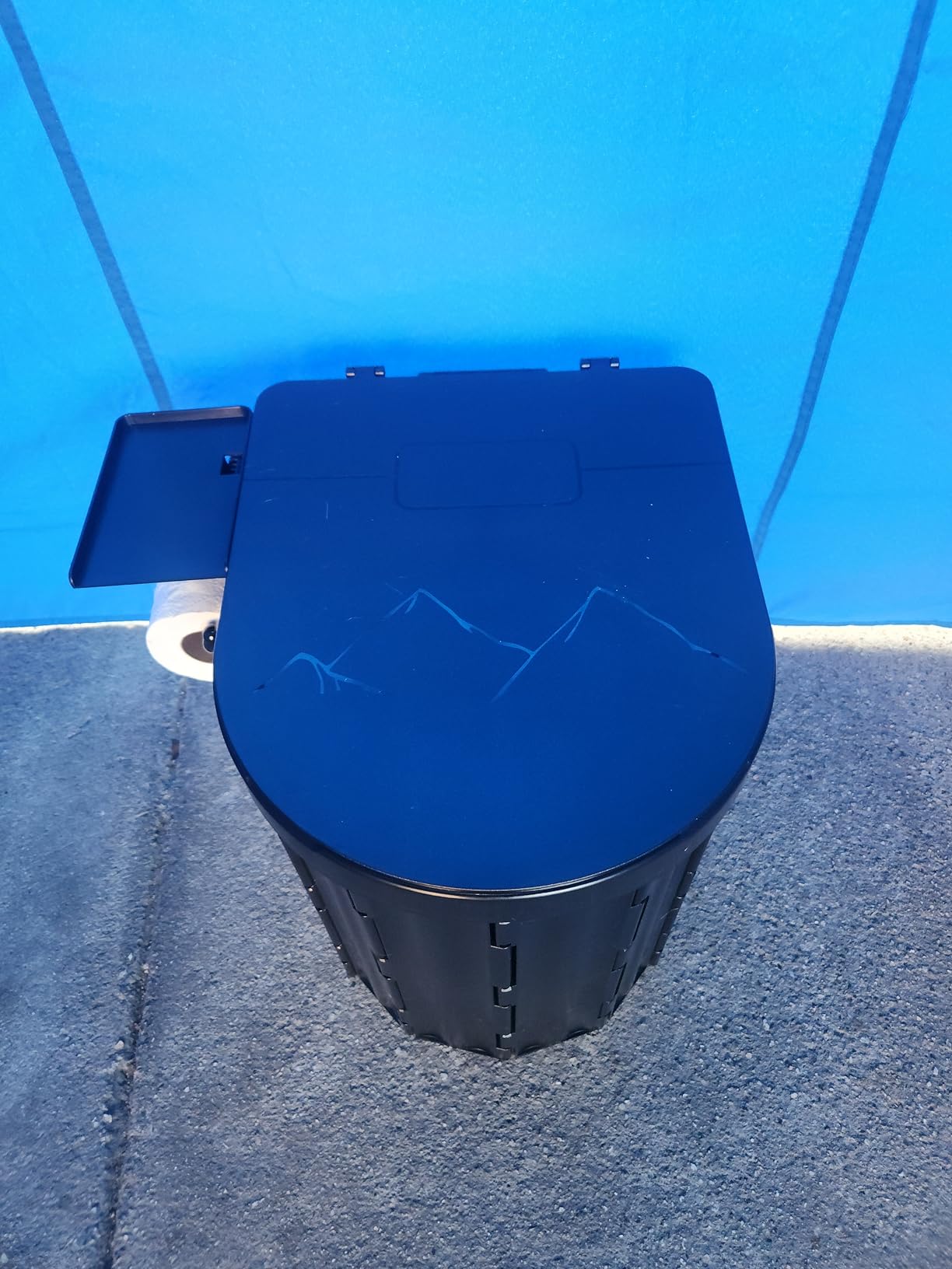 New Upgraded 15'' XL Portable Toilet for Adults, Camping Toilet Tested 500 LBS With Lid & Removable Paper Holder, Portable Potty for Truck Drivers, Camping, RV, Hiking, Car, Tent, Beach, Emergencies customer photo 2