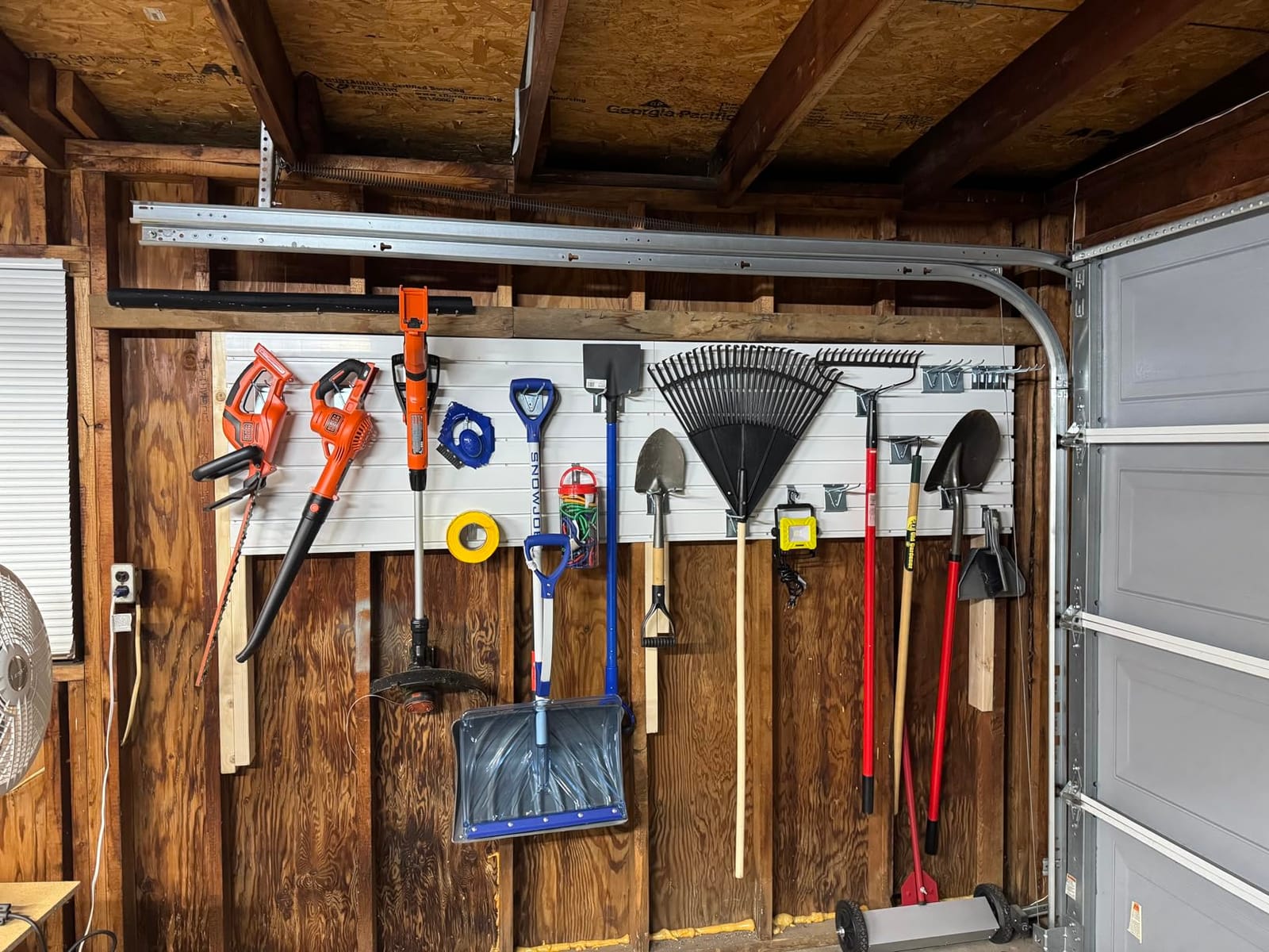 Ezlaino Slatwall 4 FT x 8 FT, PVC Slat Wall Paneling Garage Wall Organizer customer photo 2