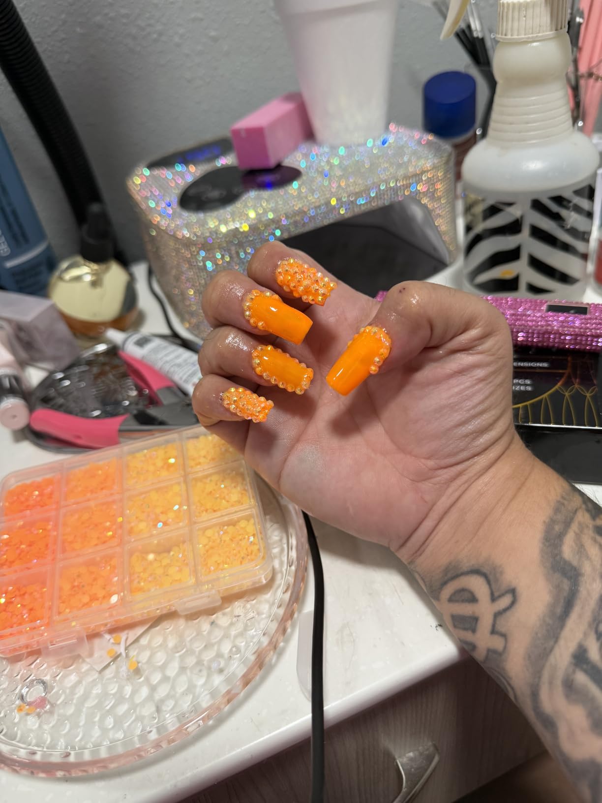 MelodySusie Gel Nail Polish Kit with UV Light P-ART06F | Popular Color Gel with Builder and Baser &Glossy Top Coat Soak Off Includes Nail Art Tools Nail Art Gift for Women & Girls customer photo 2