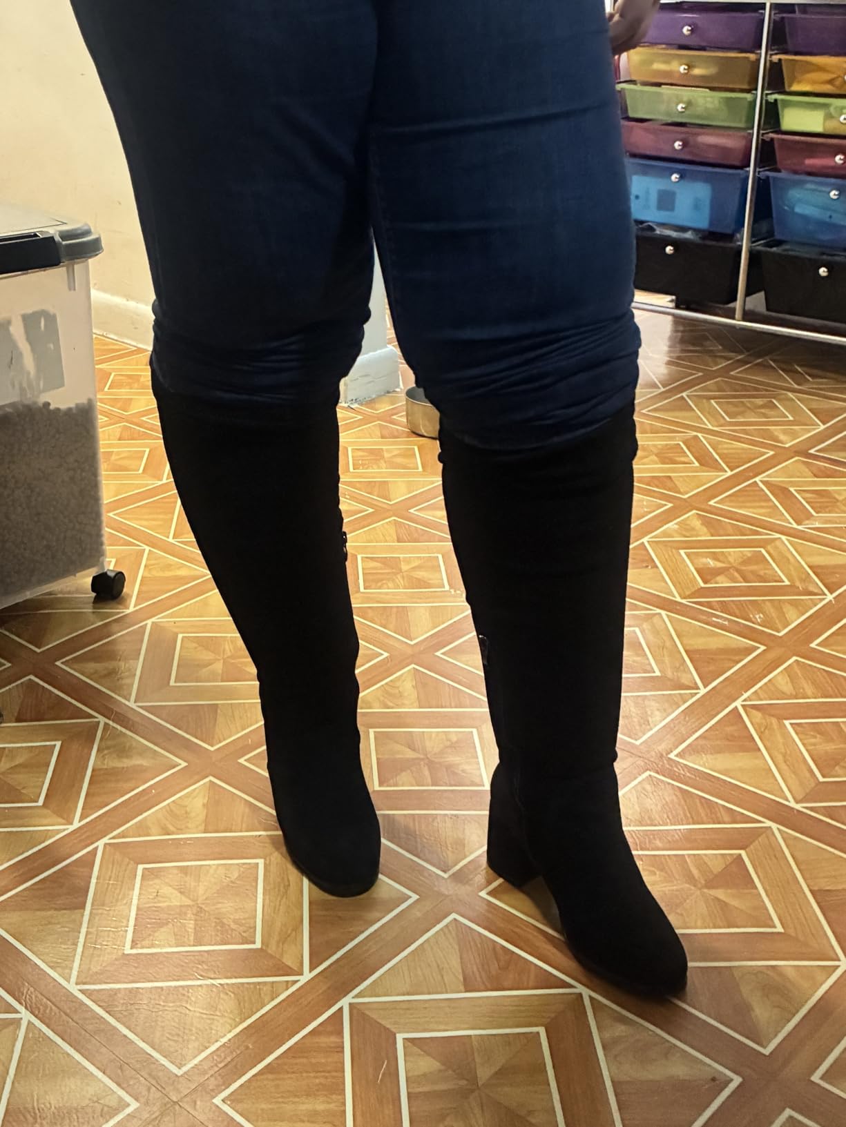 Vipost Wide Calf Suede Over The Knee Thigh High Boots Plus Size Fall Boots customer photo 1