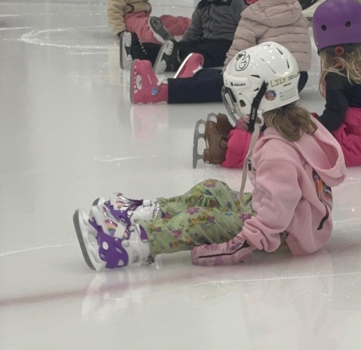 Nattork Girls Ice Skates for Kids 4 Size Adjustable Butterfly Ice Skate with Fleece Lining for Outdoor & Rink customer photo 2