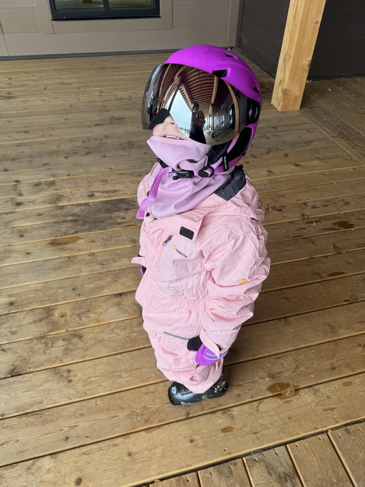 Odoland Kids Ski Helmet with 2-in-1 Visor Goggles for Boys Girls customer photo 2