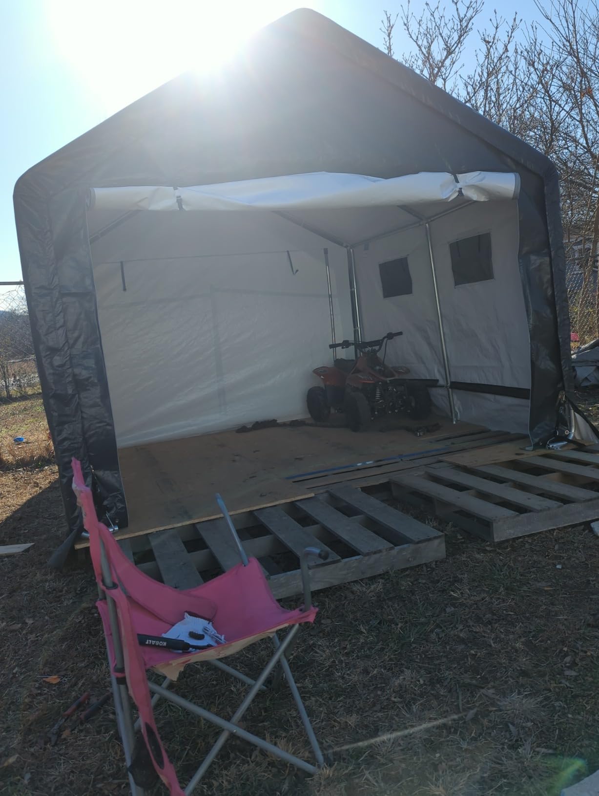 Quictent Heavy Duty 8x14FT Carport Storage Shelter with Roll-Up Door&Vents customer photo 1