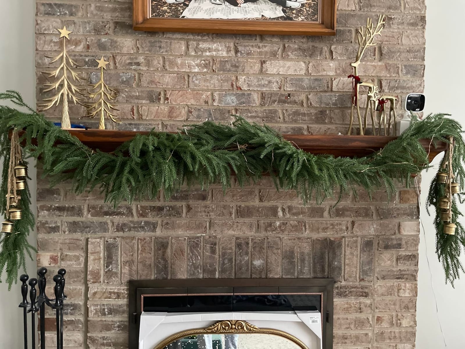 6Ft 2Pcs Artificial Norfolk Pine Garland, Real Touch Faux Greenery for Fireplace Mantel Staircase Wall, Christmas Hanging Indoor Outdoor Decor customer photo 2