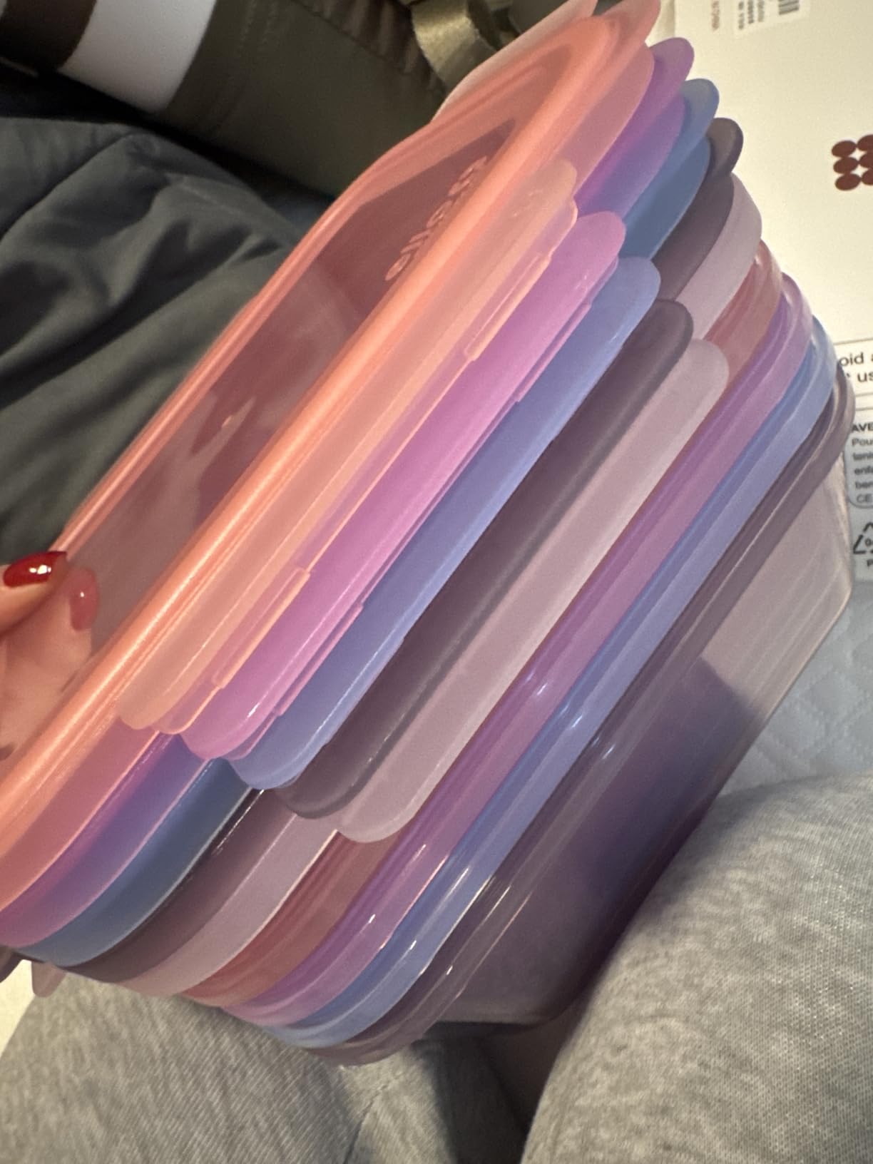 Snap & Nest 4.5 Cup Plastic Meal Prep Set, 10 Piece, Seafoam | Reusable plastic meal prep set, 10 pieces. BPA-free, great for meal prepping, food storage & healthy eating. Dishwasher safe customer photo 2