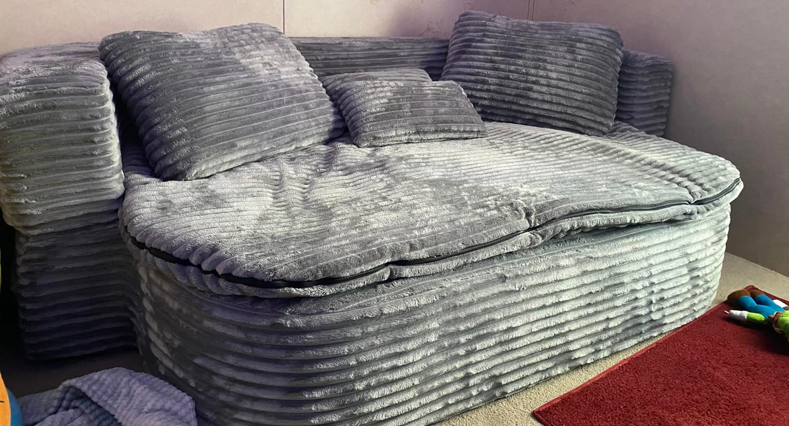 75'' Folding Sleeper Sofa Bed, Memory Foam Boneless Couch customer photo 1