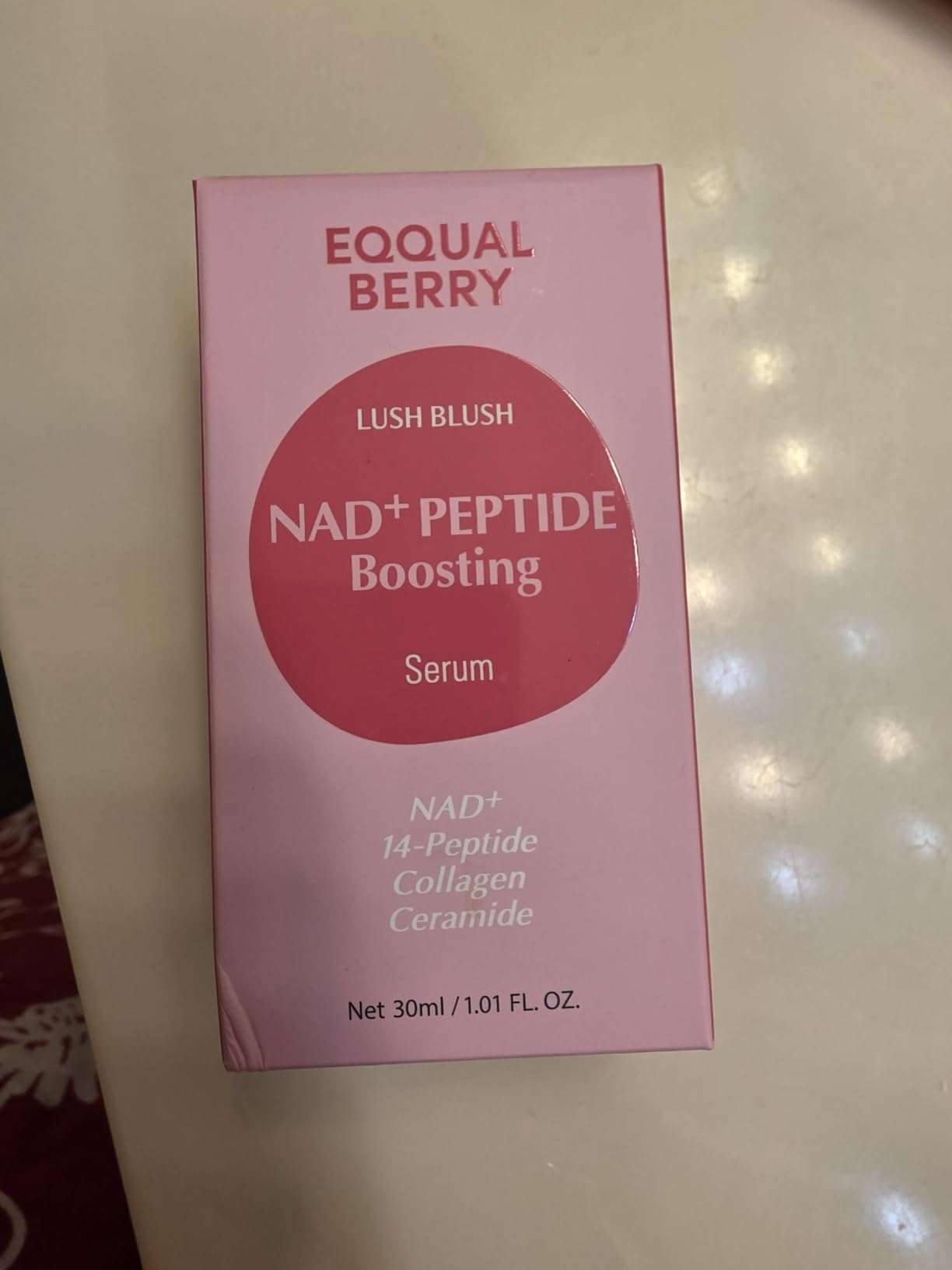EQQUALBERRY NAD+ Peptide Boosting Serum | 14 Peptide Serum for Face, Neck & Body | Vegan Collagen & Pink Serum for Anti-Aging, Firming & Lifting | Korean Skincare (1.01 oz / 30ml) customer photo 1