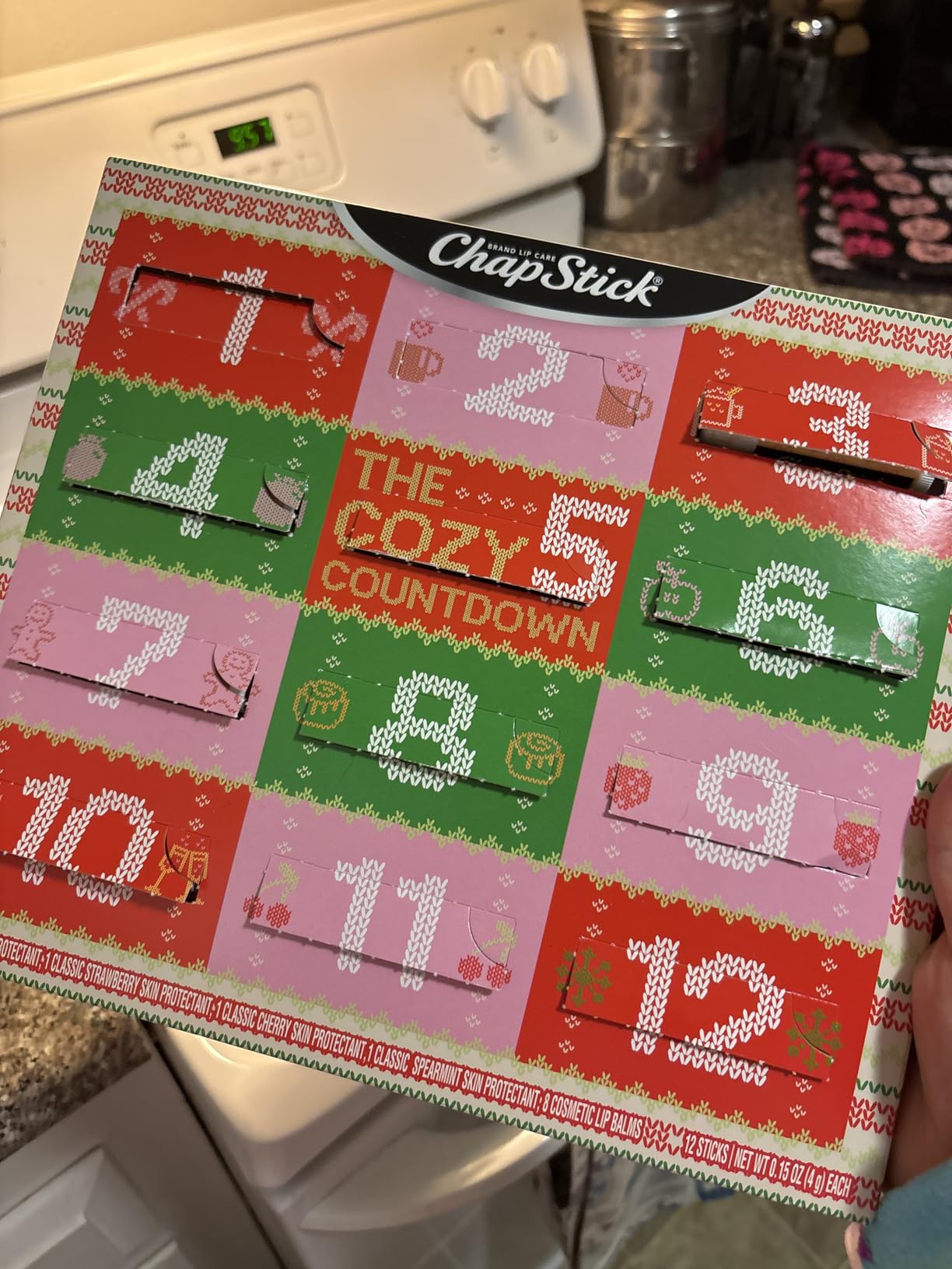 ChapStick Advent Calendar 2025 – Cozy Countdown to Christmas, Variety 12-Pack Lip Balm Gift Set, Holiday Gifts for Women, Men, Teens, Coworkers, Grandpa & Grandma, 0.15 Oz Each customer photo 1
