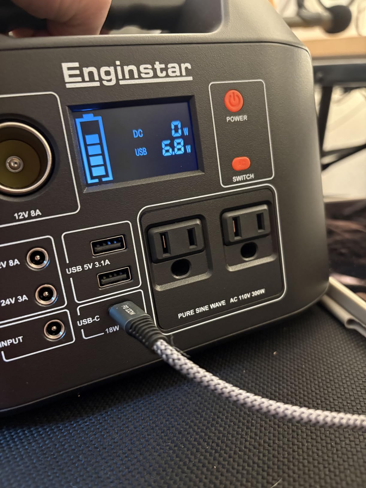 EnginStar Portable Power Station 300W 296Wh Solar Generator customer photo 2
