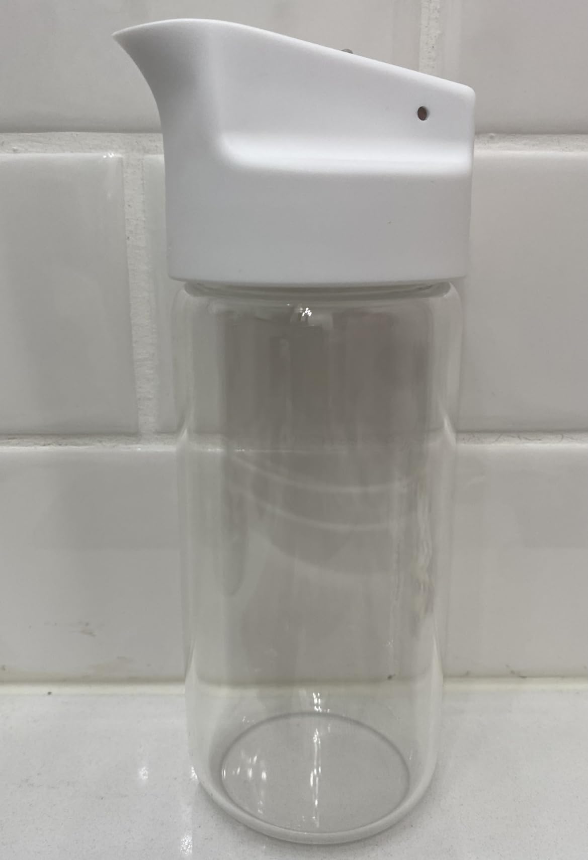KITCHENDAO Glass Creamer with Fresh-Keeping Lock Mechanism, Drip-free Spout, 12 oz Milk Pitcher with Lid, Borosilicate Glass Creamer Container, Dishwasher Safe customer photo 2