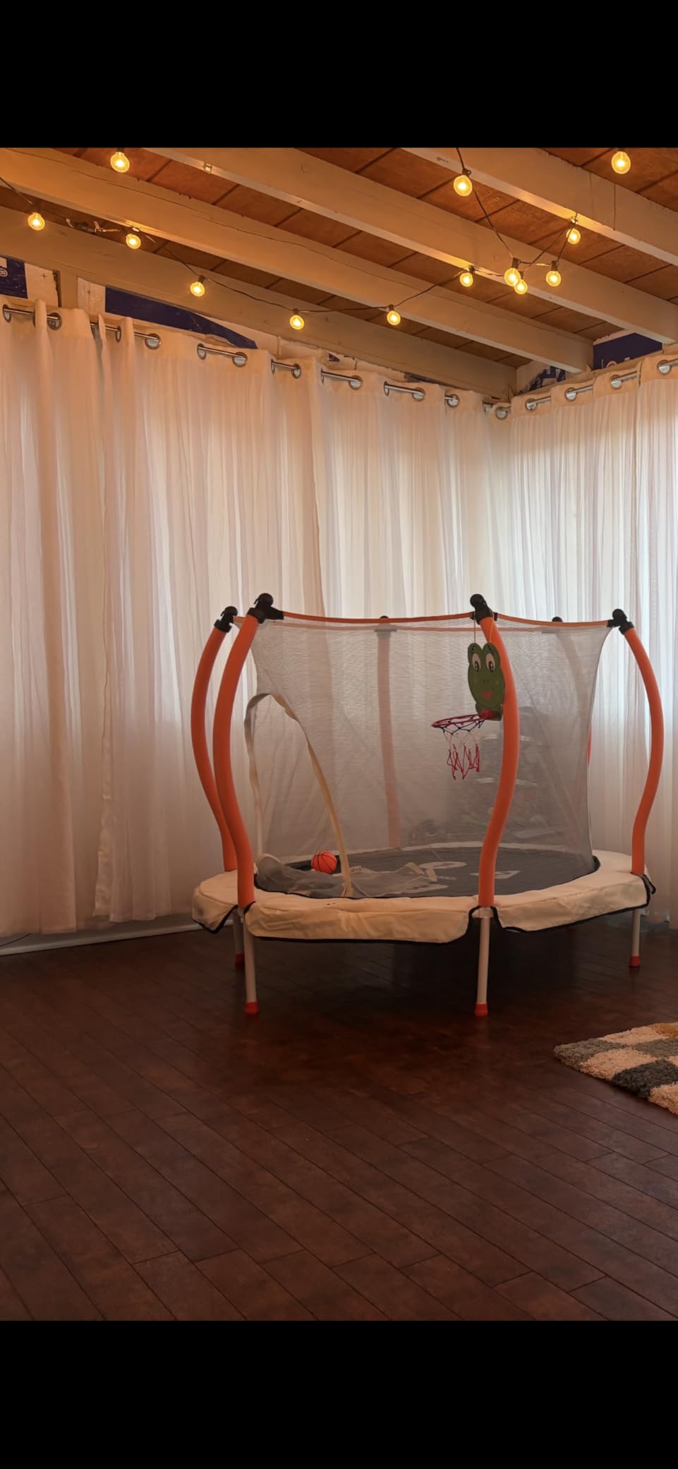 Happin® 55’’ Trampoline for Kids with Safety Enclosure, Indoor & Outdoor Toddler Trampoline, Ultra Safe Design with Multi Activity Accessories, Perfect Toddler Gift for Boys & Girls Ages 1–8 customer photo 1