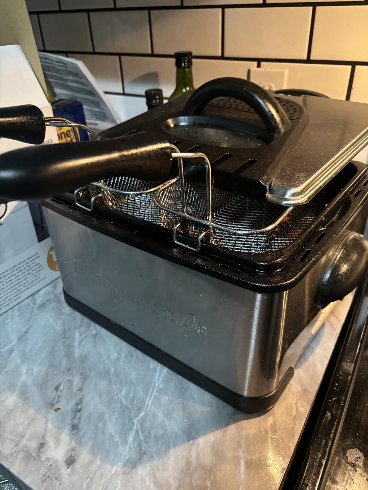 Elite Gourmet 4.5Qt Deep Fryer, Dual 2Qt Split Baskets, 1700W customer photo 2