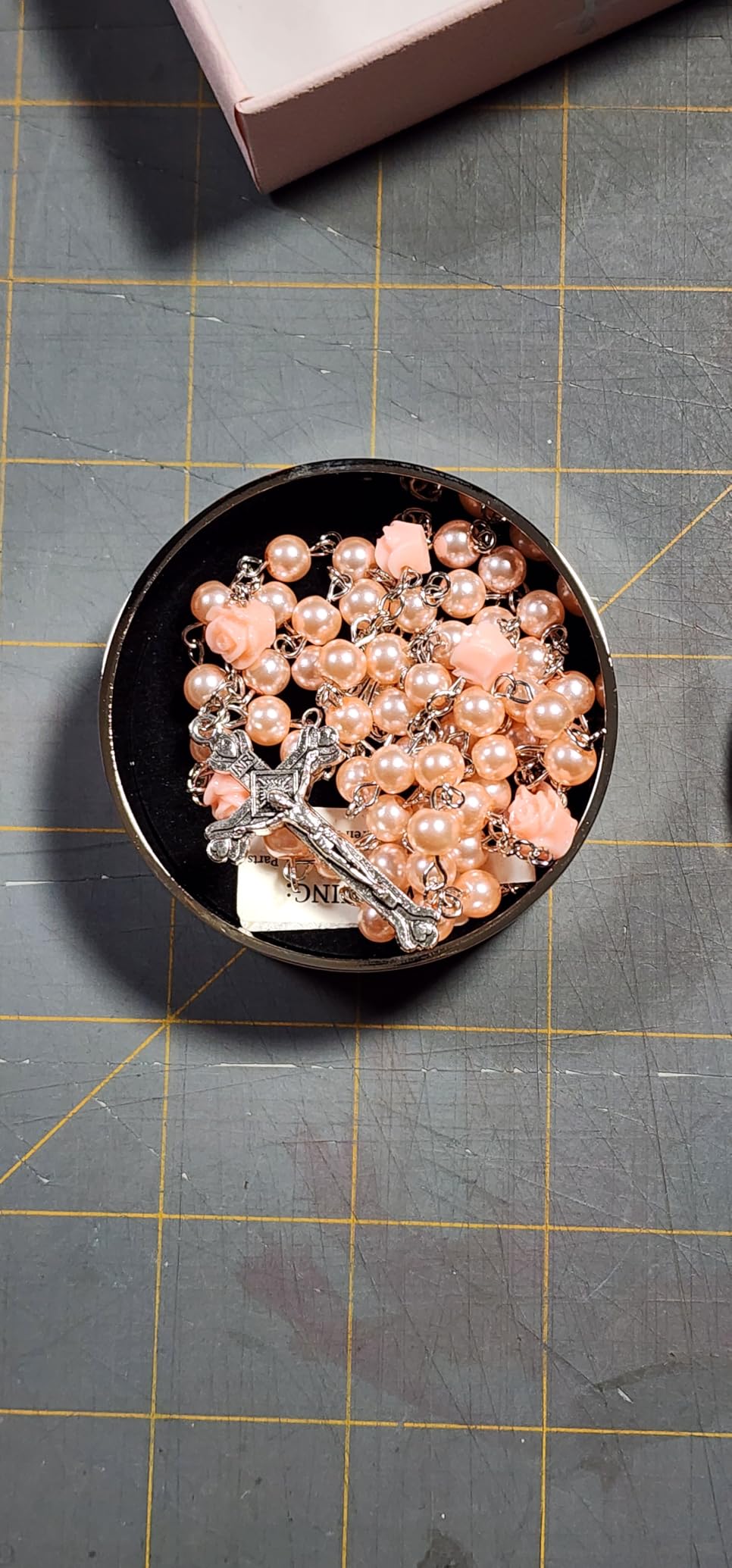 Baptism Gifts for Girl - My First Rosary with Silver-Plated Keepsake Box, Catholic Christening Gift Set, Pink Rosary for Kids, Baptism, First Communion & Baby Dedication Gifts for Girls from Godparent customer photo 2