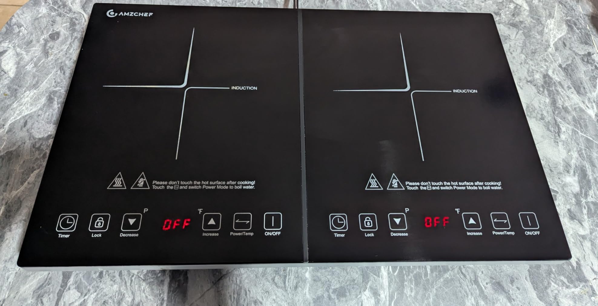 AMZCHEF Double Induction Cooktop, 1800W 2 Burner, ETL Certified customer photo 1