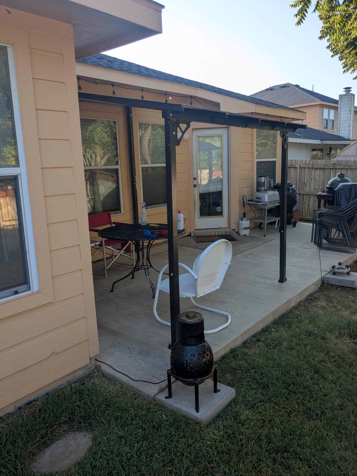 Aoxun 8’x10’ Gazebo for Patio, Gazebo Pergola with Sloped Roof, Black customer photo 1