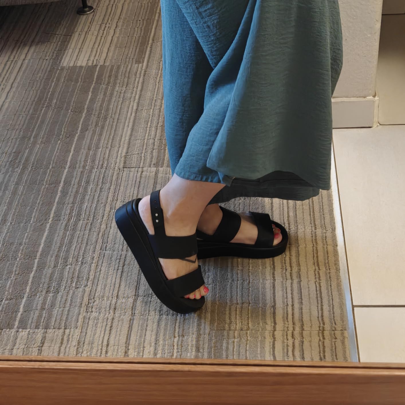 Crocs Women's Brooklyn Low Wedge Sandals customer photo 2
